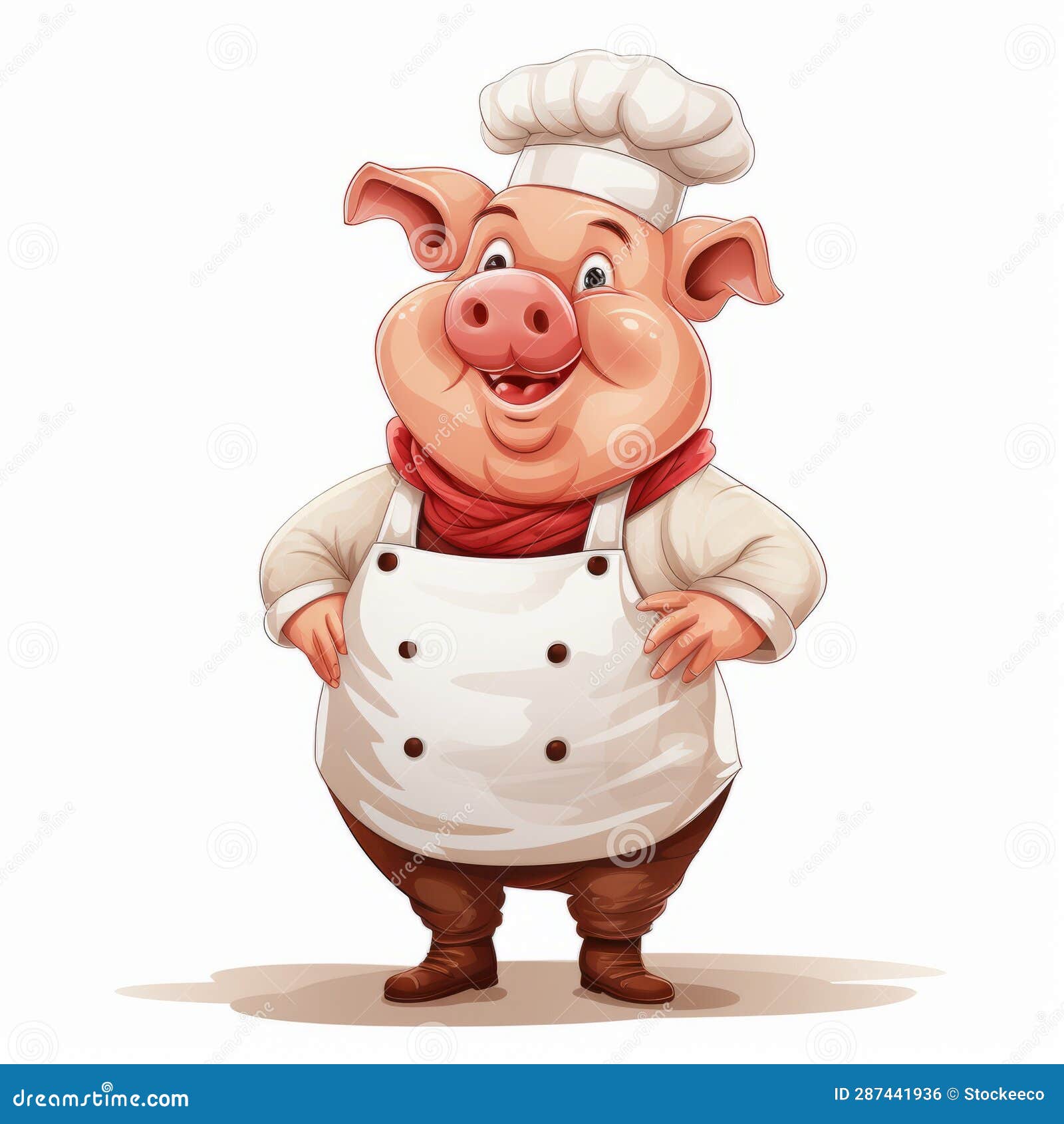 手绘卡通厨师小猪可商用图片素材-编号30970391-图行天下