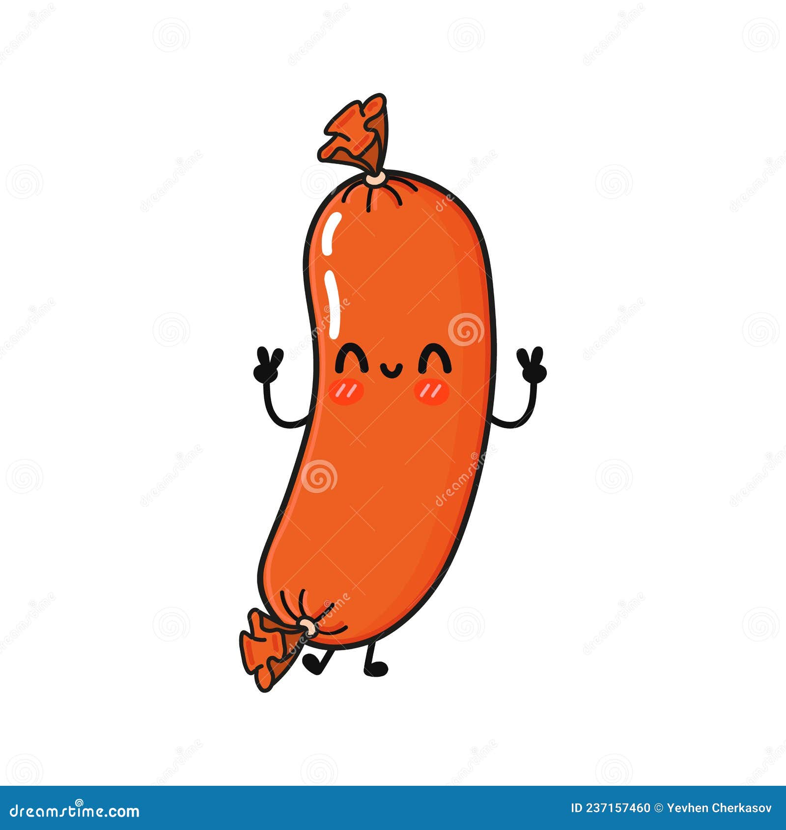 白色背景中的香肠卡通人物 向量例证. 插画 包括有 表达式, 艺术性, 面部, 夹子, 可笑, 可食, 食物 - 244721313