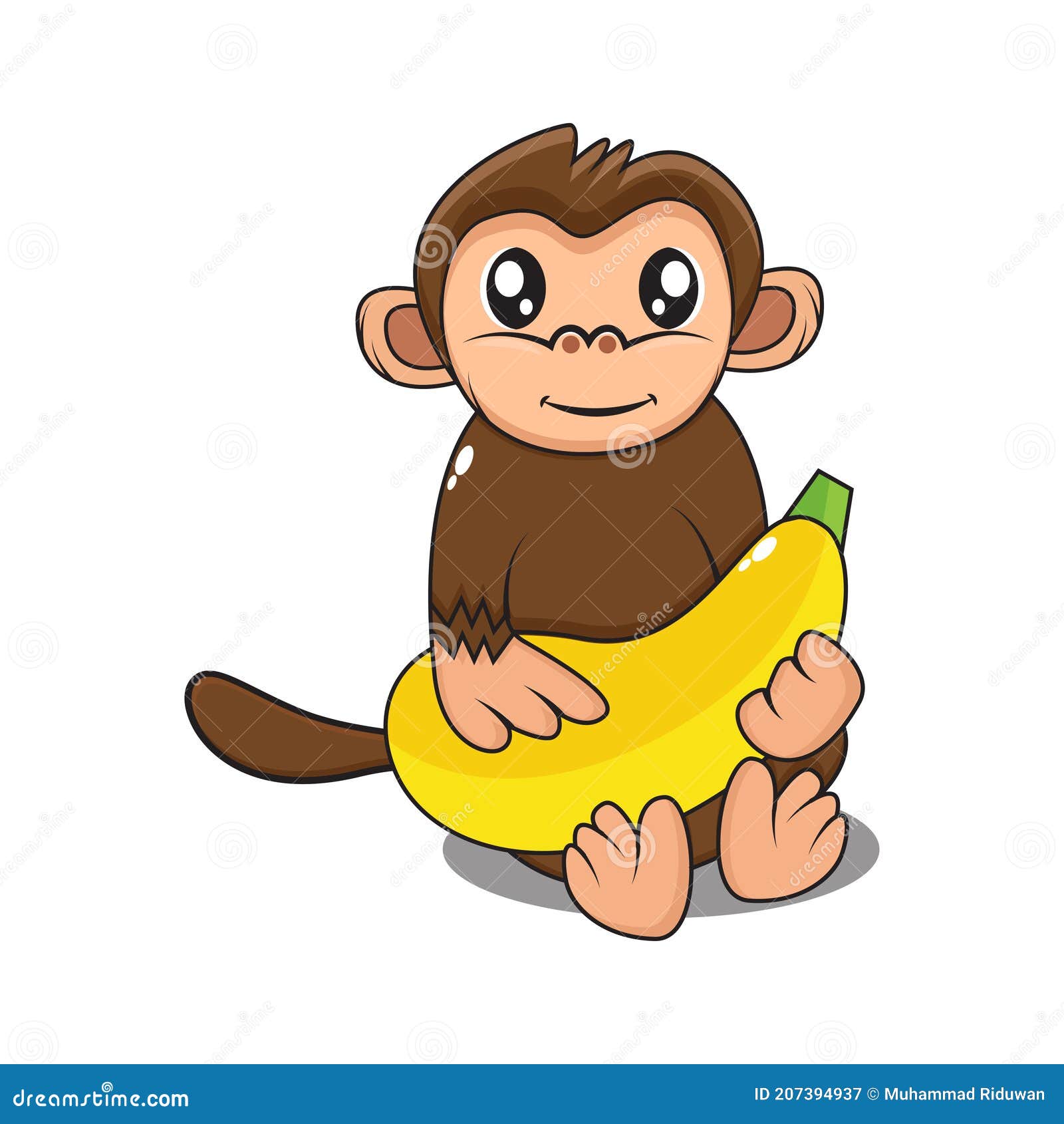 猴子吃香蕉插画设计图__其他_动漫动画_设计图库_昵图网nipic.com