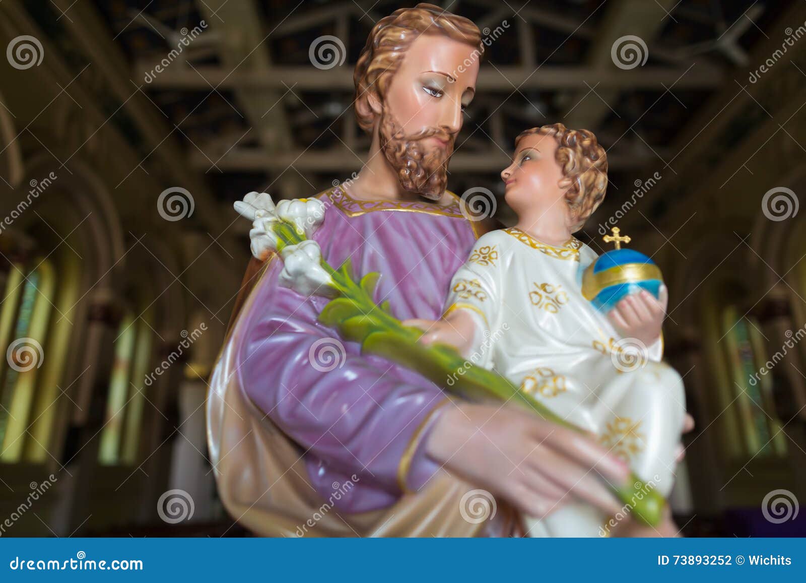 圣若瑟和圣洁小耶稣 库存照片. 图片 包括有 约瑟夫, 圣洁, 婴孩, 幸福, 圣徒, 天主教徒, 父亲 - 69916118
