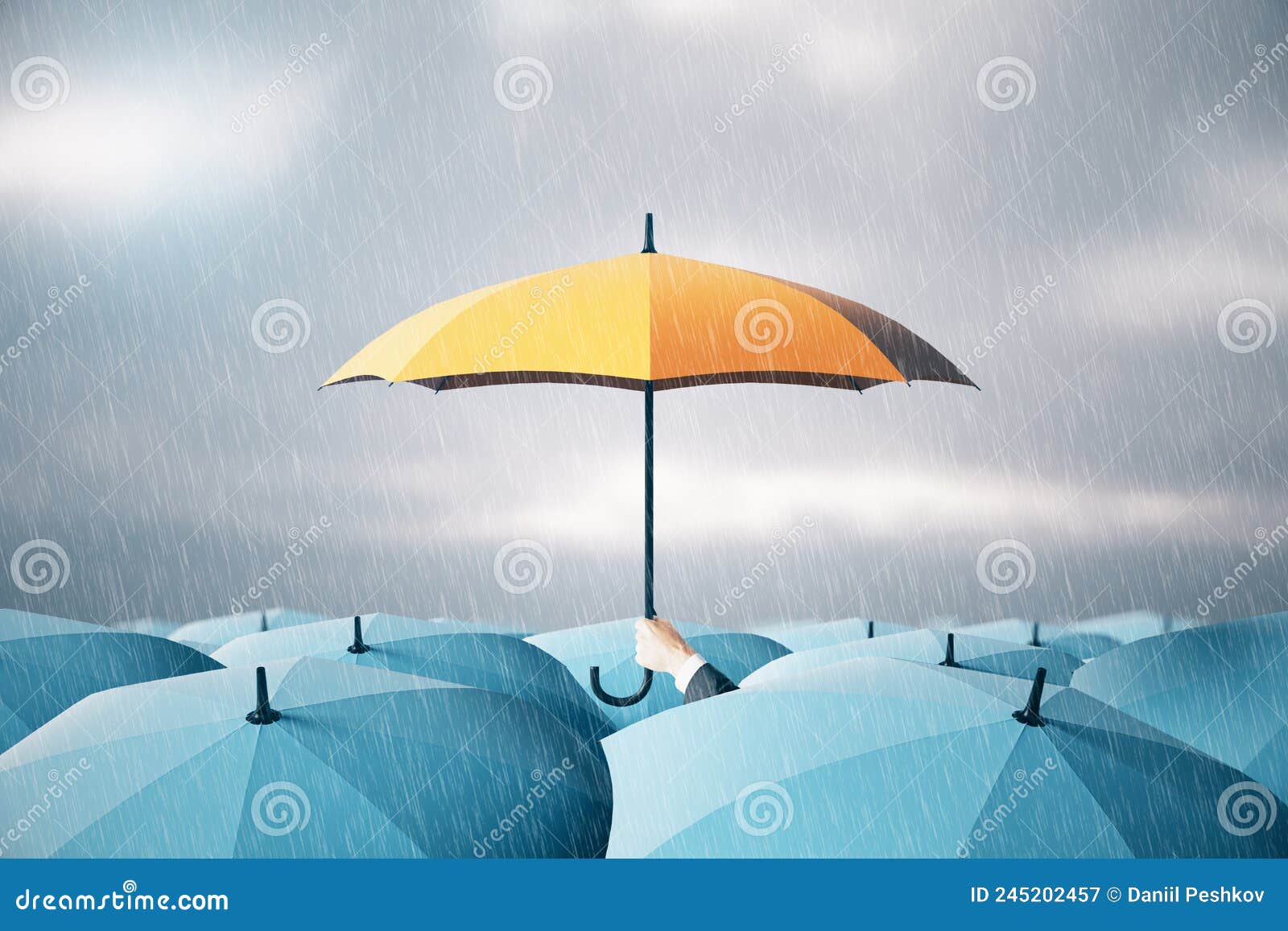 雨的词绘制在窗口上模糊的背景和水雨滴，矢量现实的插图，糟糕沉闷的天气主题。插画图片素材_ID:406527937-Veer图库