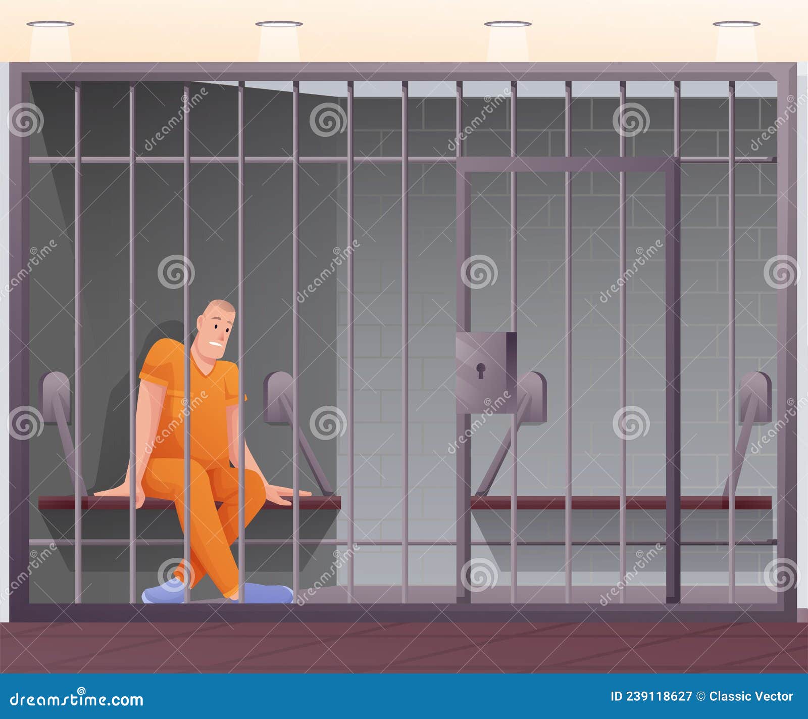 监狱主任的底部看法在手铐被带领的囚犯 — 图库照片©ArturVerkhovetskiy＃184715304
