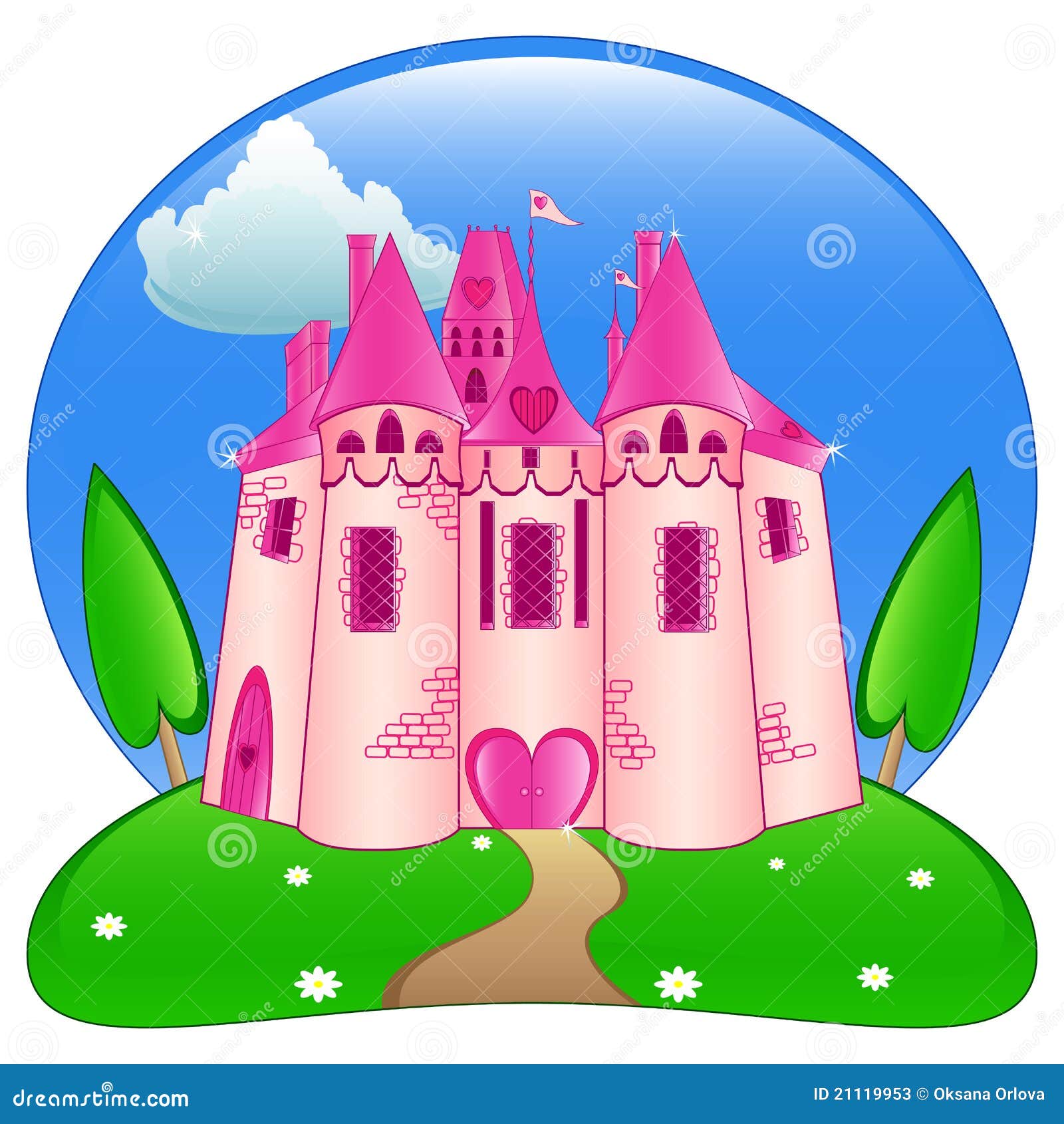 卡通公主城堡图片素材-编号36221549-图行天下