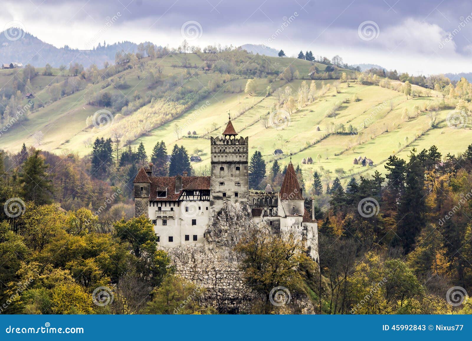 城堡德雷库拉s. 城堡在麸皮村庄位于，在布拉索夫附近，罗马尼亚
