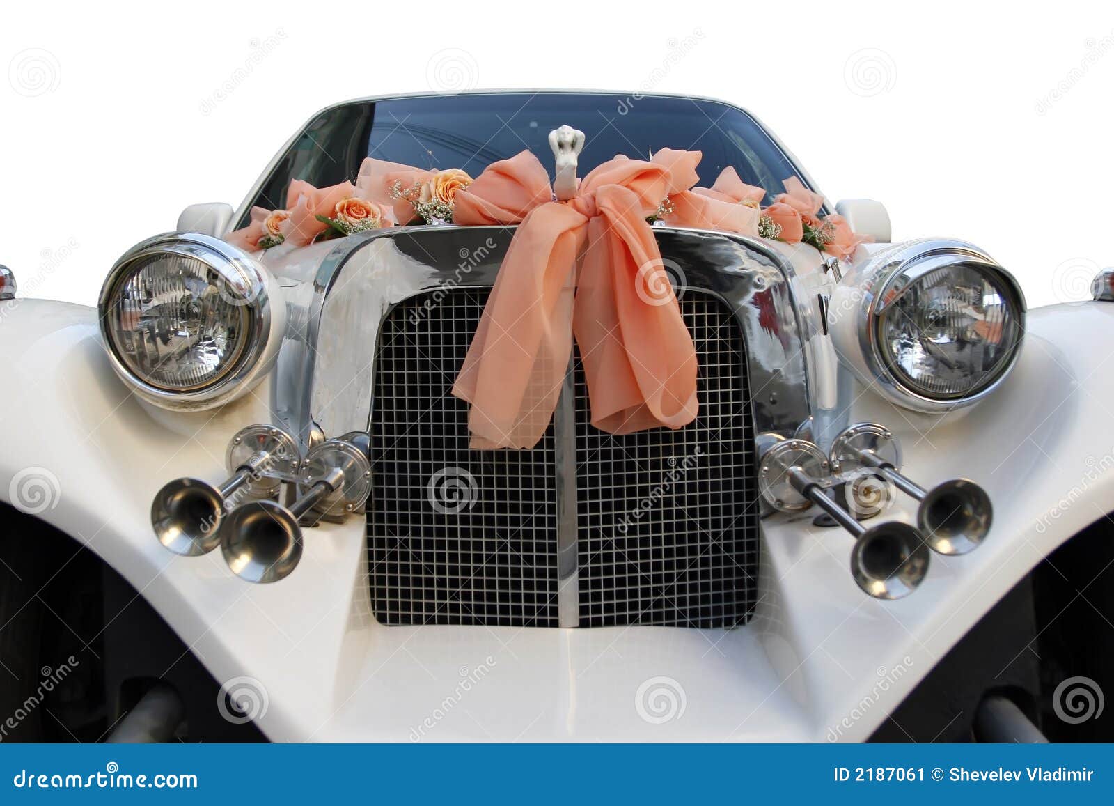 装饰的新娘颜色期待新郎大型高级轿车磁带结构婚礼