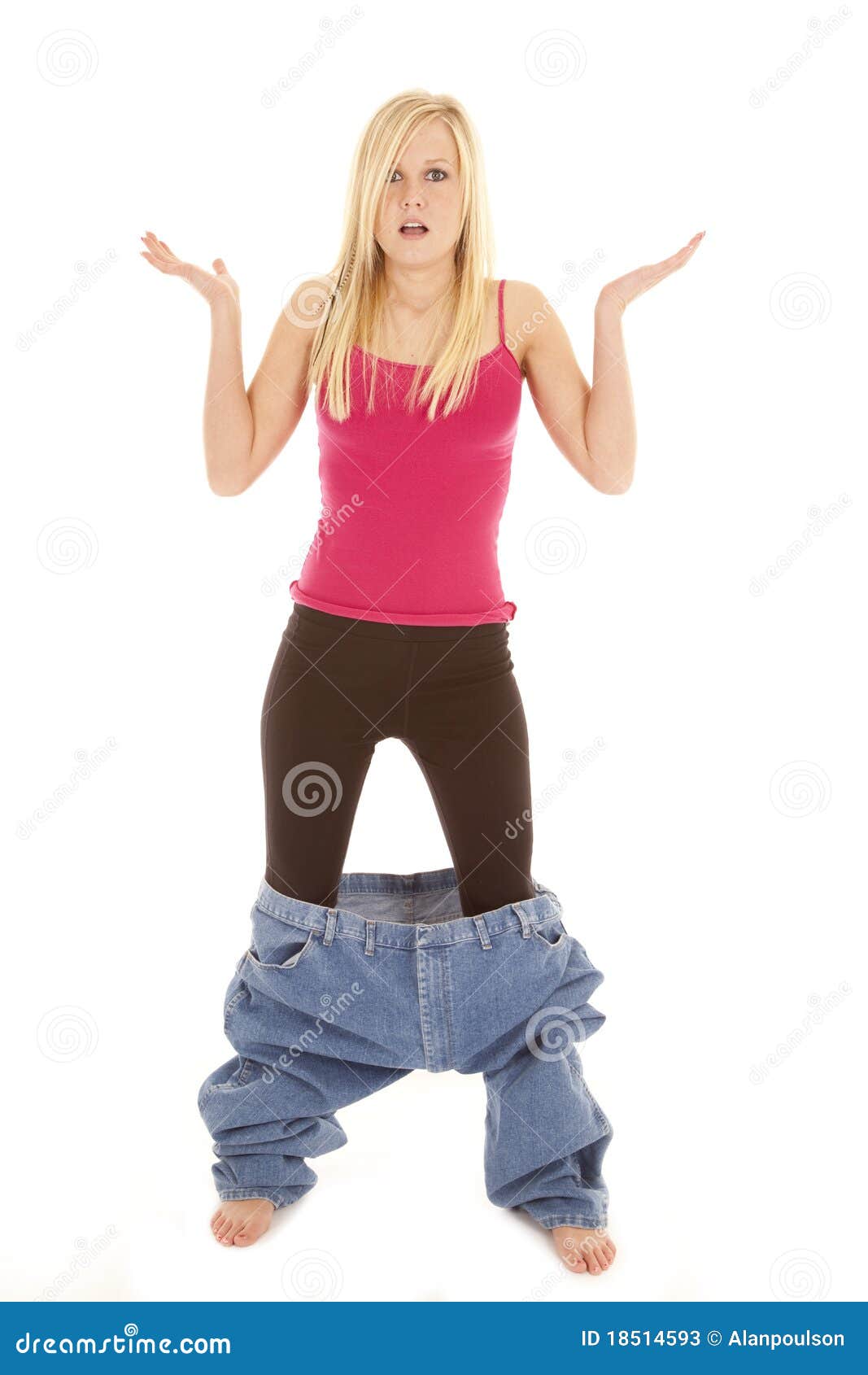 大秋天递气喘 库存图片. 图片 包括有 粉红色, 牛仔裤, 白种人, 失去, 腹部, 下来, 秋天, 爱好健美者 18514593