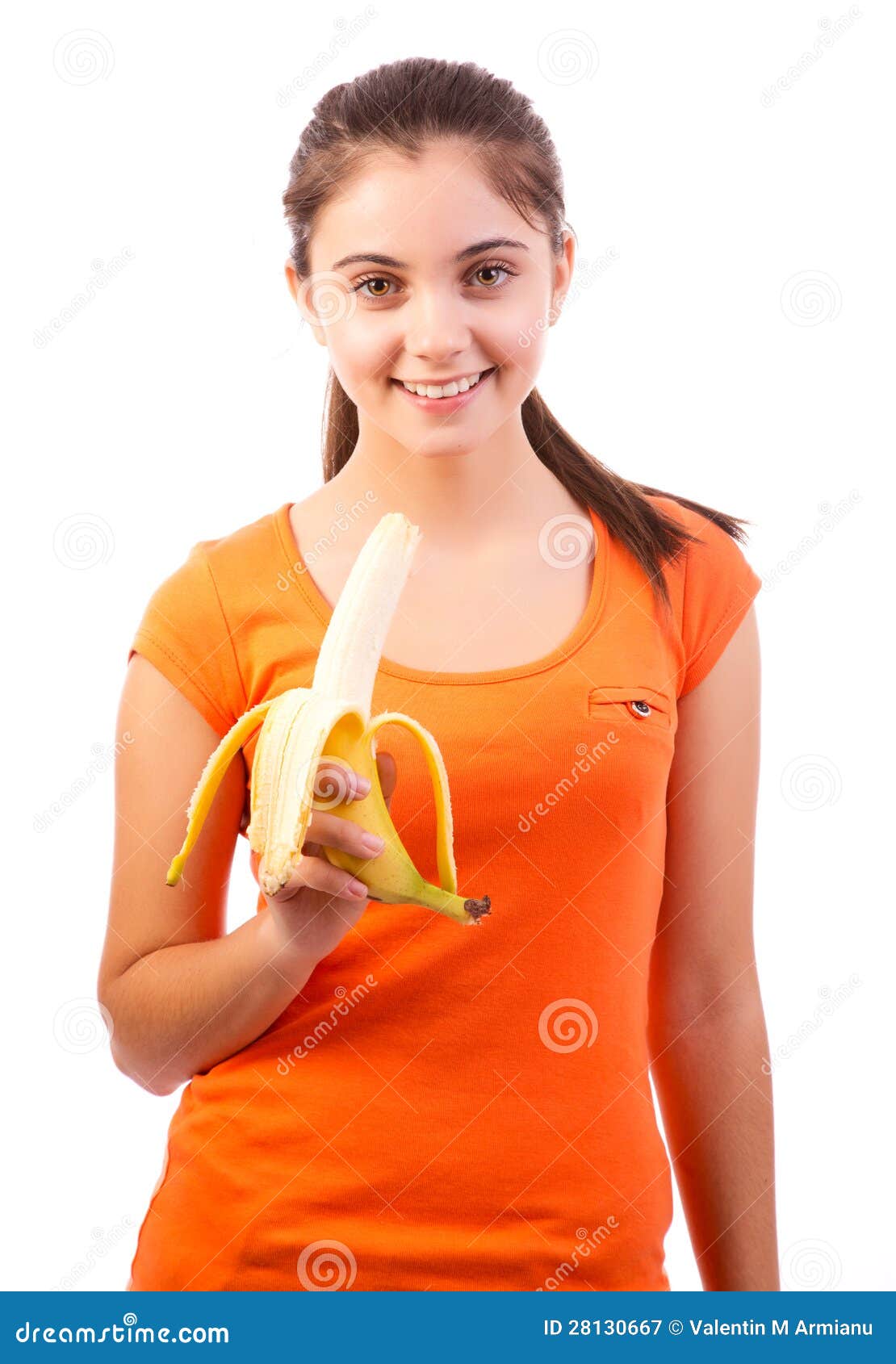 吃香蕉的青少年的女孩 库存照片. 图片 包括有 自然, 人员, 喜悦, 关心, 查出, 生气勃勃, 母狗 - 41563744