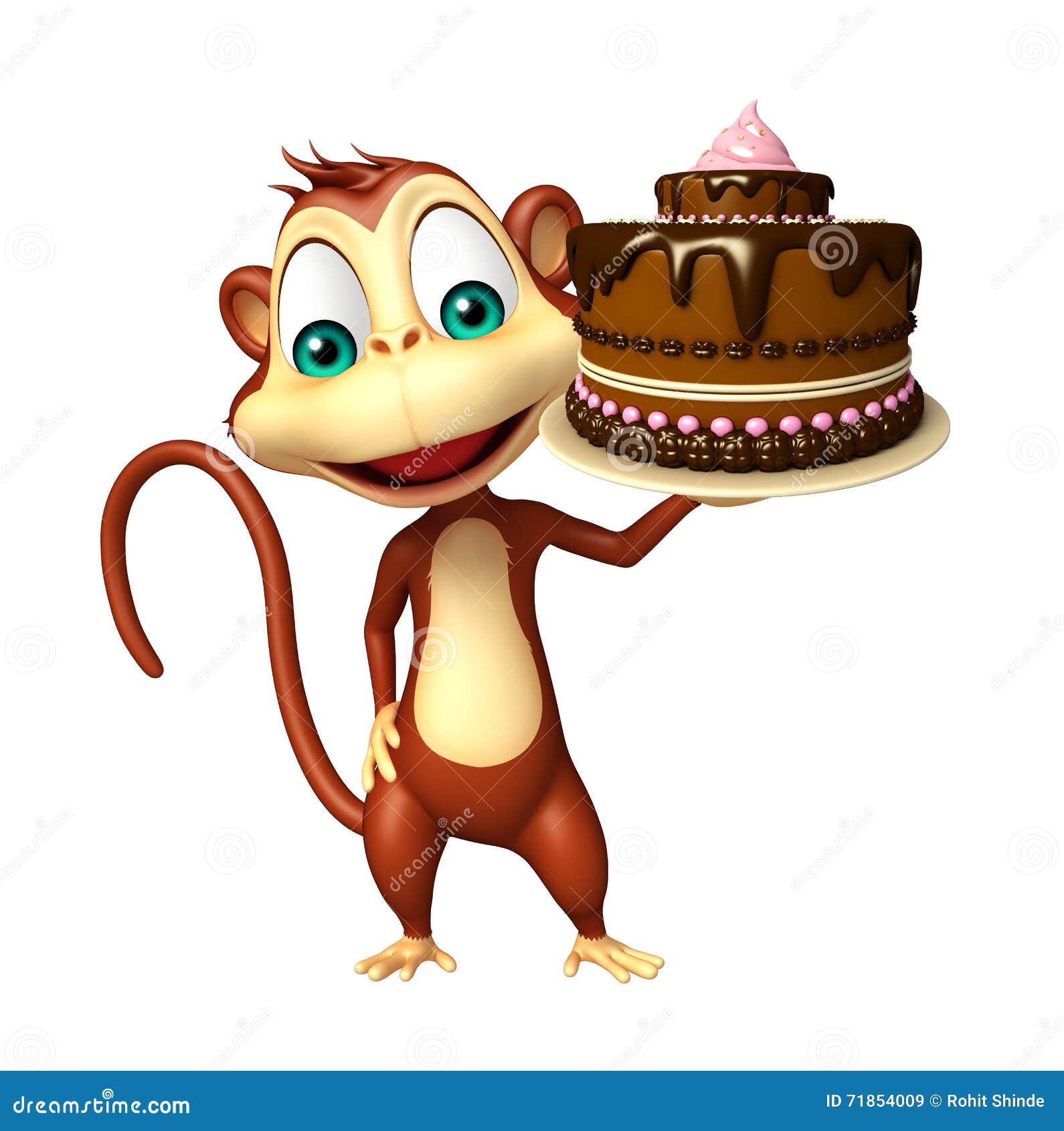 三味奇猴子蛋糕会员卡充值卡插画|插画|商业插画|清澈pure - 原创作品 - 站酷 (ZCOOL)