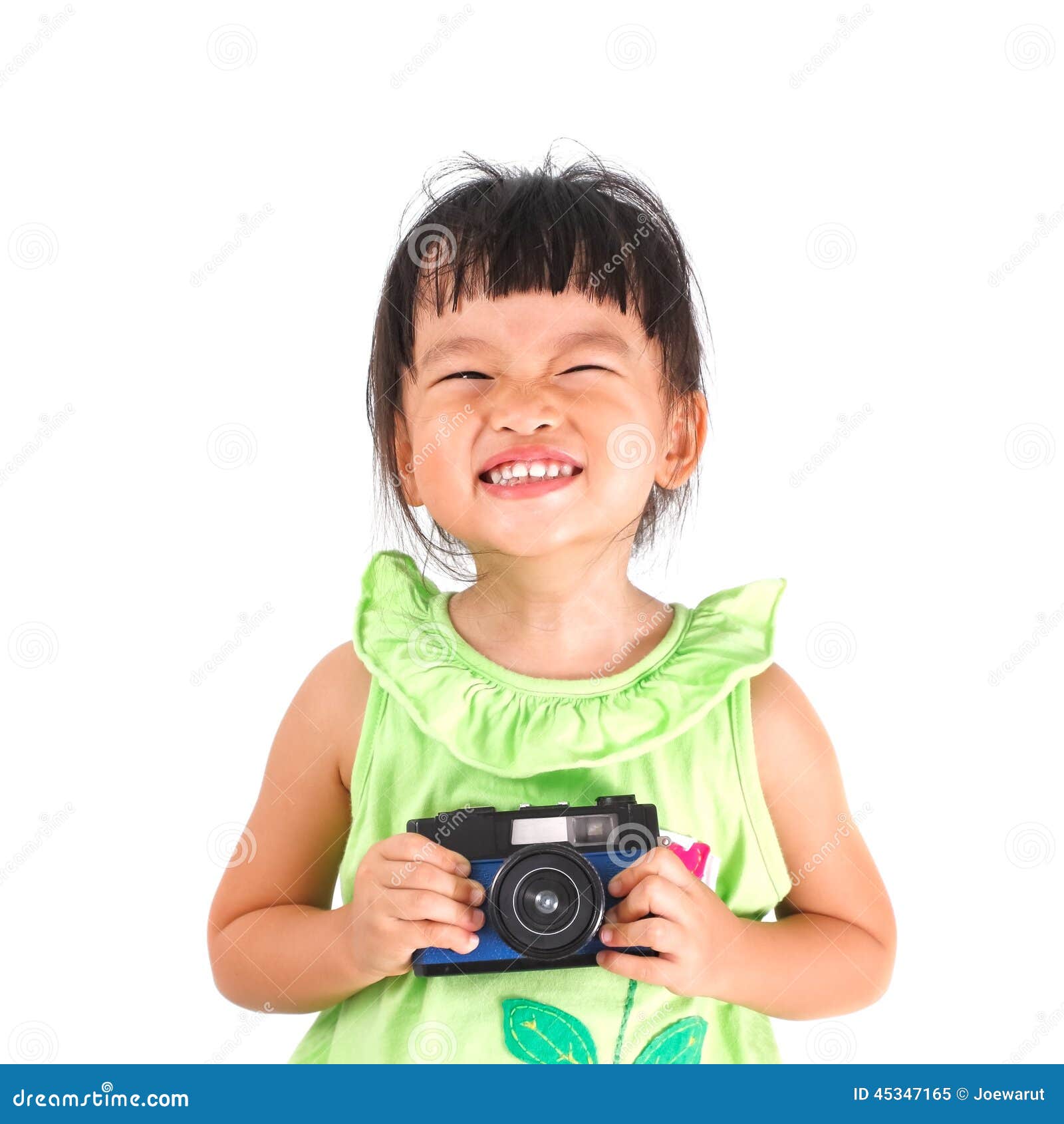 小亚裔女孩拍照片. 一点亚洲女孩照片射击