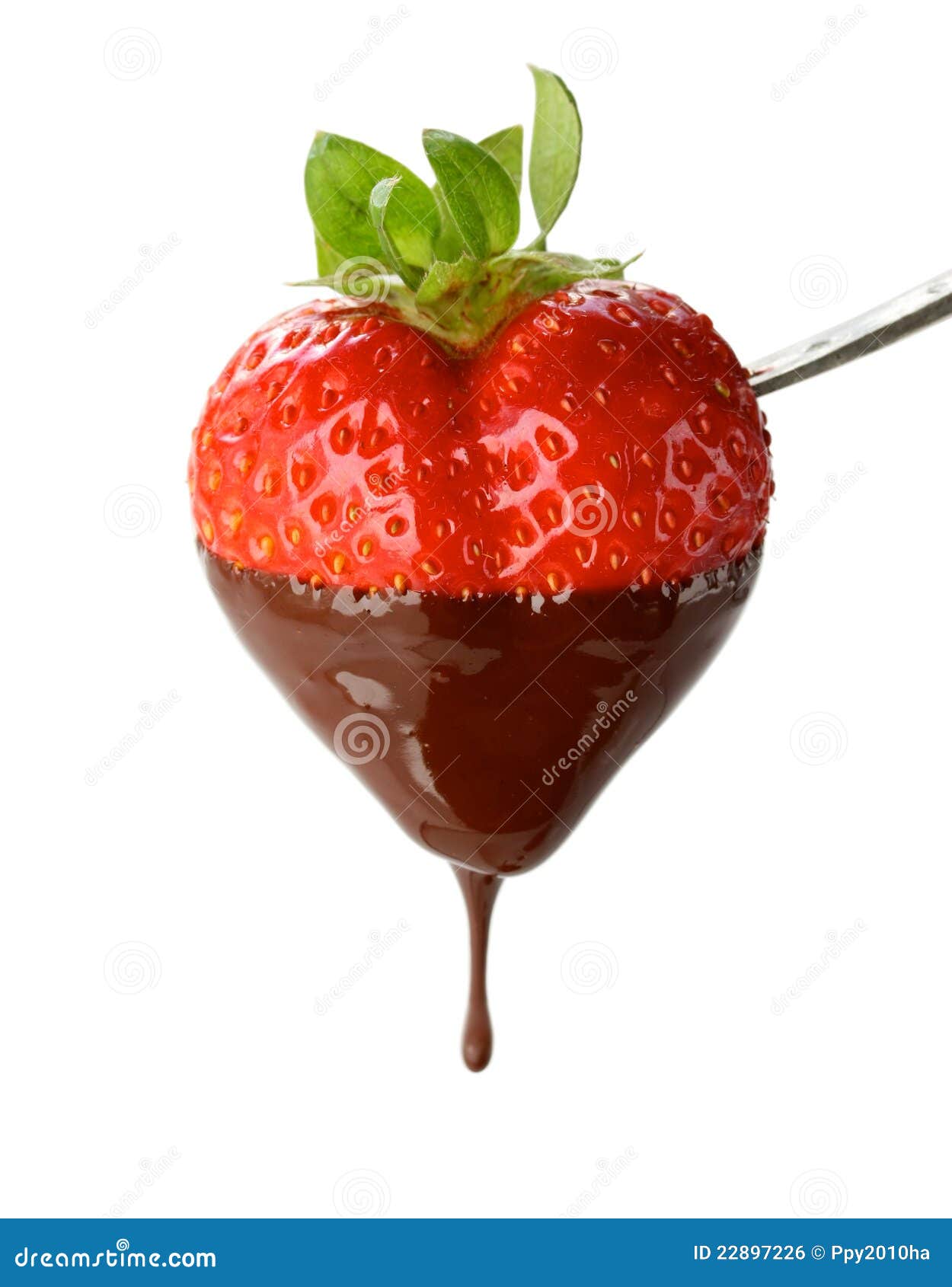 巧克力蘸了fon心形的草莓