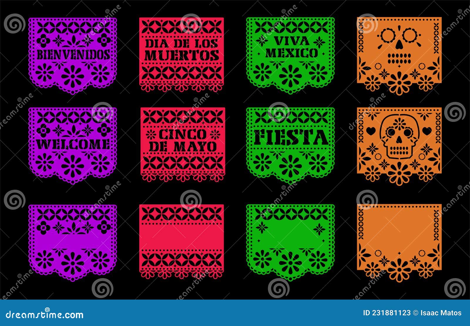 矢量传统墨西哥无尽边界剪纸旗 向量例证. 插画 包括有 设计, 当事人, 背包, 图象, 停止, 装饰 - 159140343