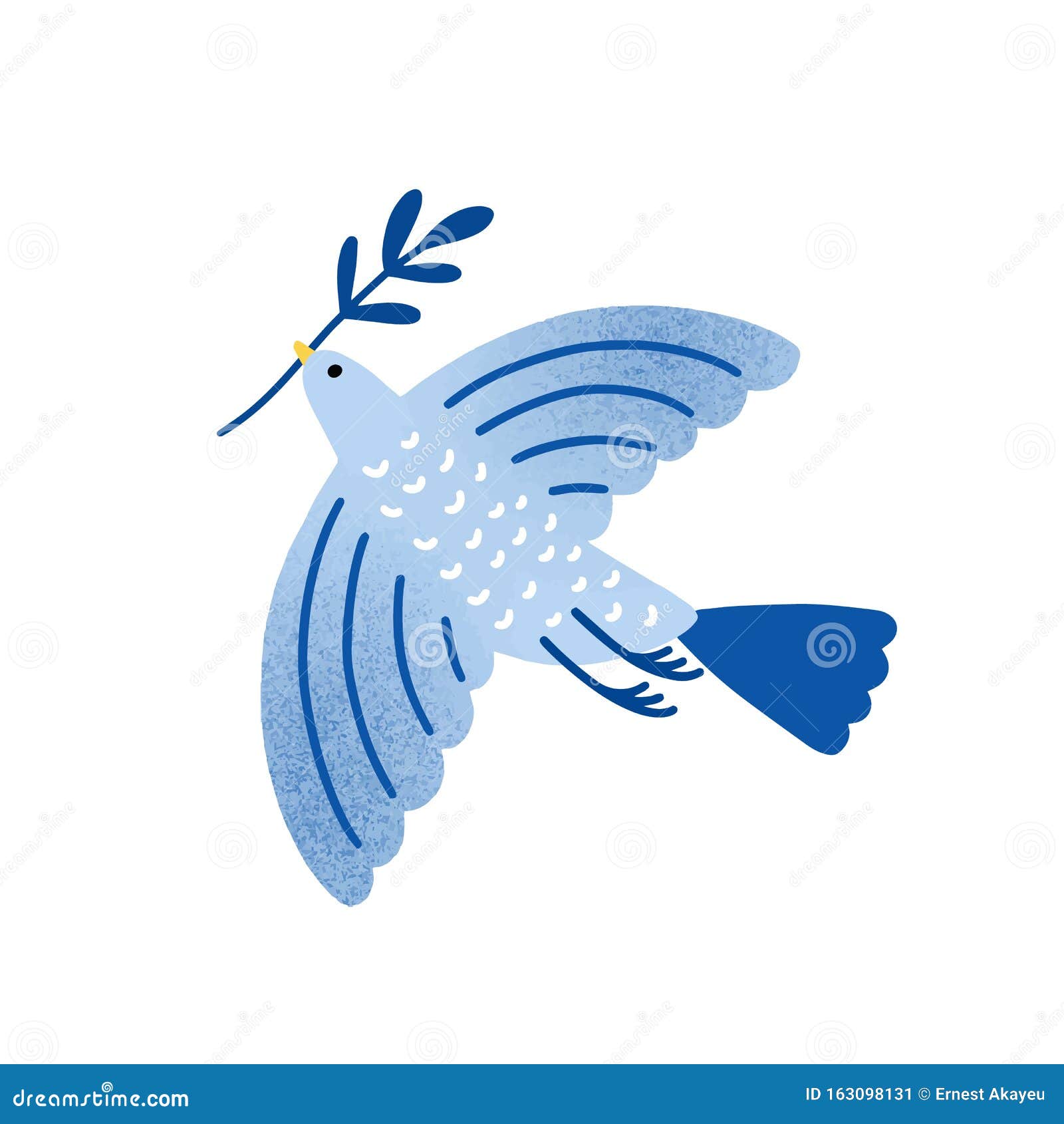鸽子鸟与橄榄叶的象征图标插画图片素材_ID:378590619-Veer图库