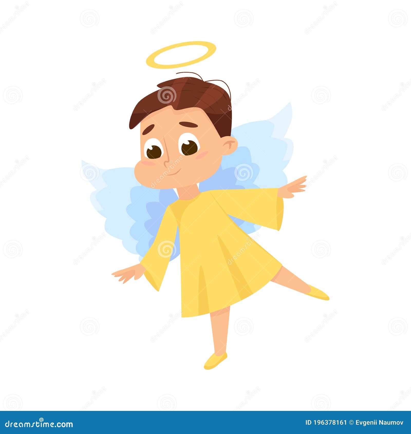 带翅膀的小男孩 — 图库矢量图像© sbego #72782981