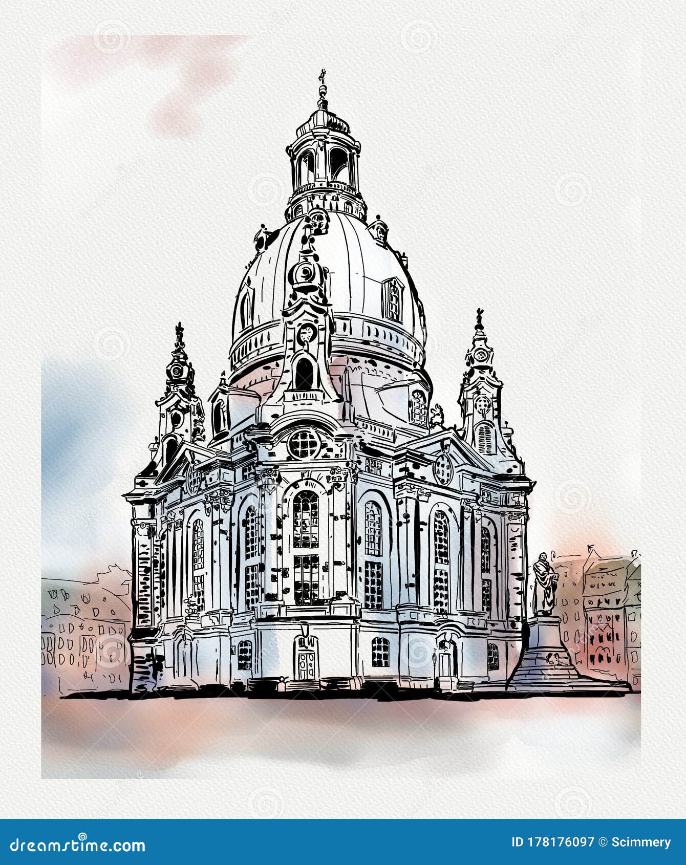 科隆大教堂素描,科隆大堂手绘,科隆大堂内景_大山谷图库