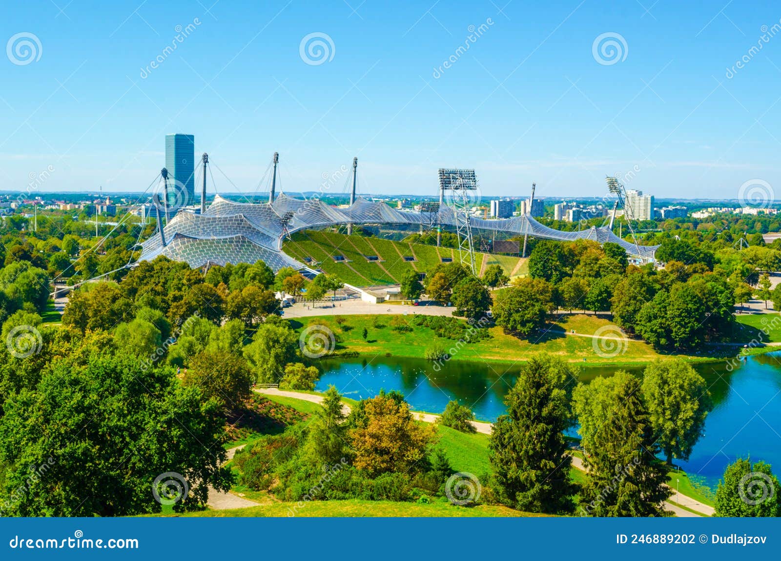 【携程攻略】慕尼黑慕尼黑奥林匹克公园景点,Partial view of the Olympiapark München ...