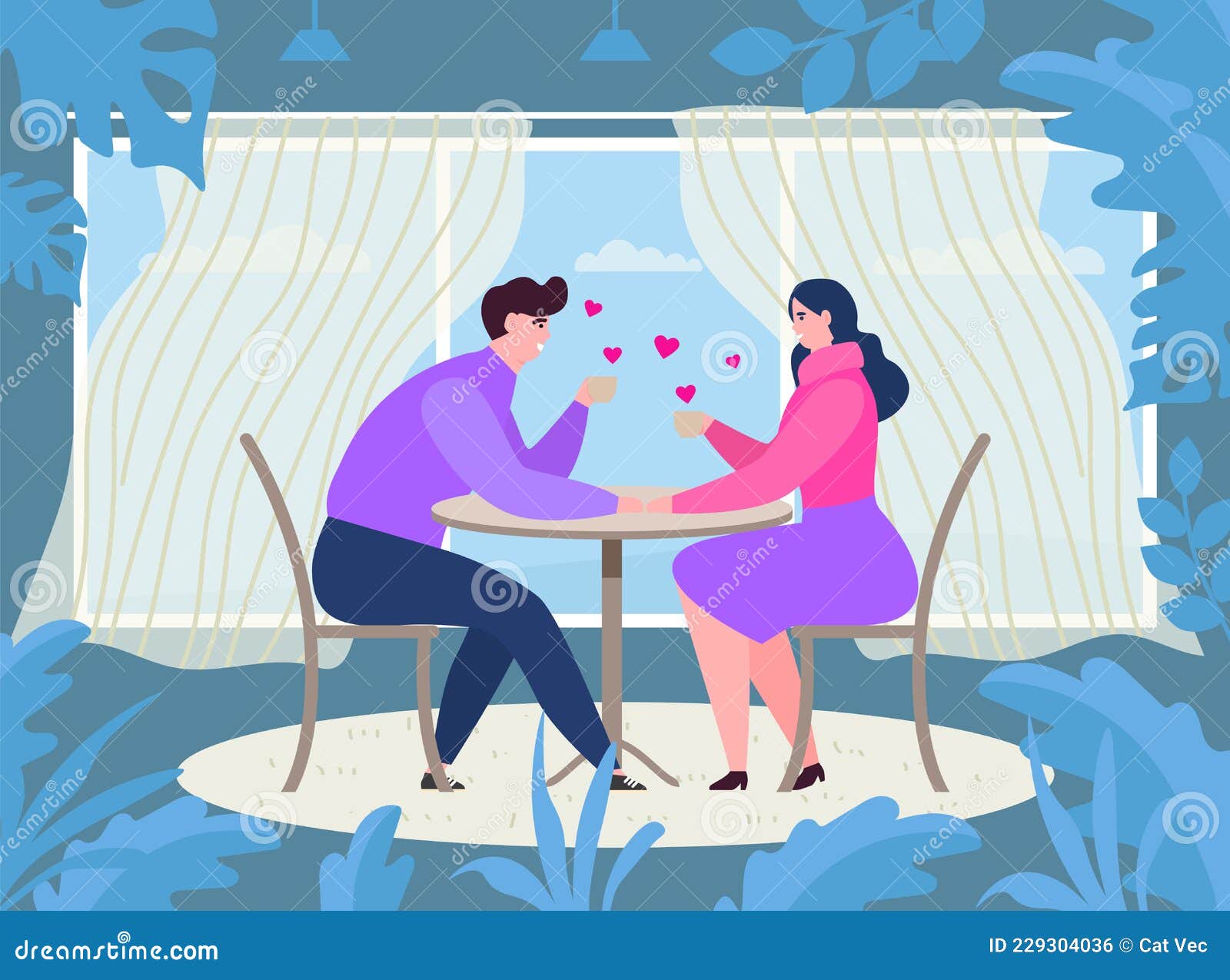 年轻情侣喝咖啡聊天-蓝牛仔影像-中国原创广告影像素材