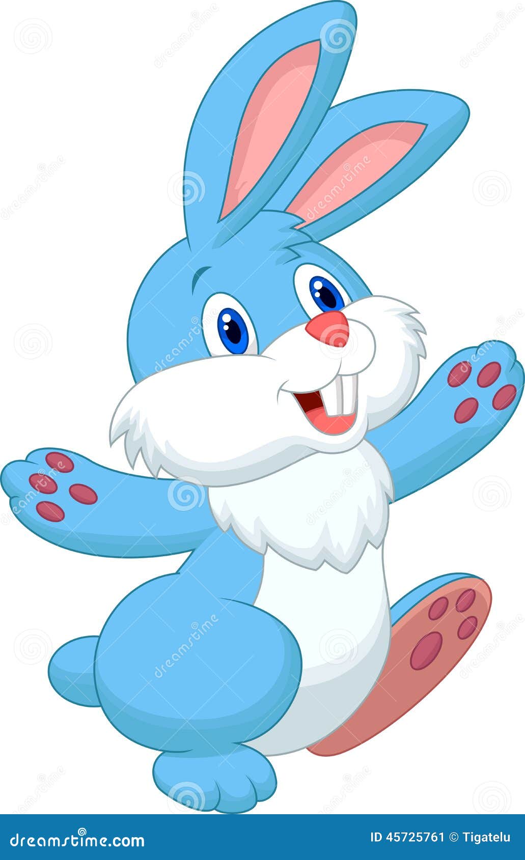 蓝色兔宝宝动画片 向量例证. 插画 包括有 幸福, 野生生物, 幽默, 字符, 例证, 茴香, 本质, 蓝色 - 36759758