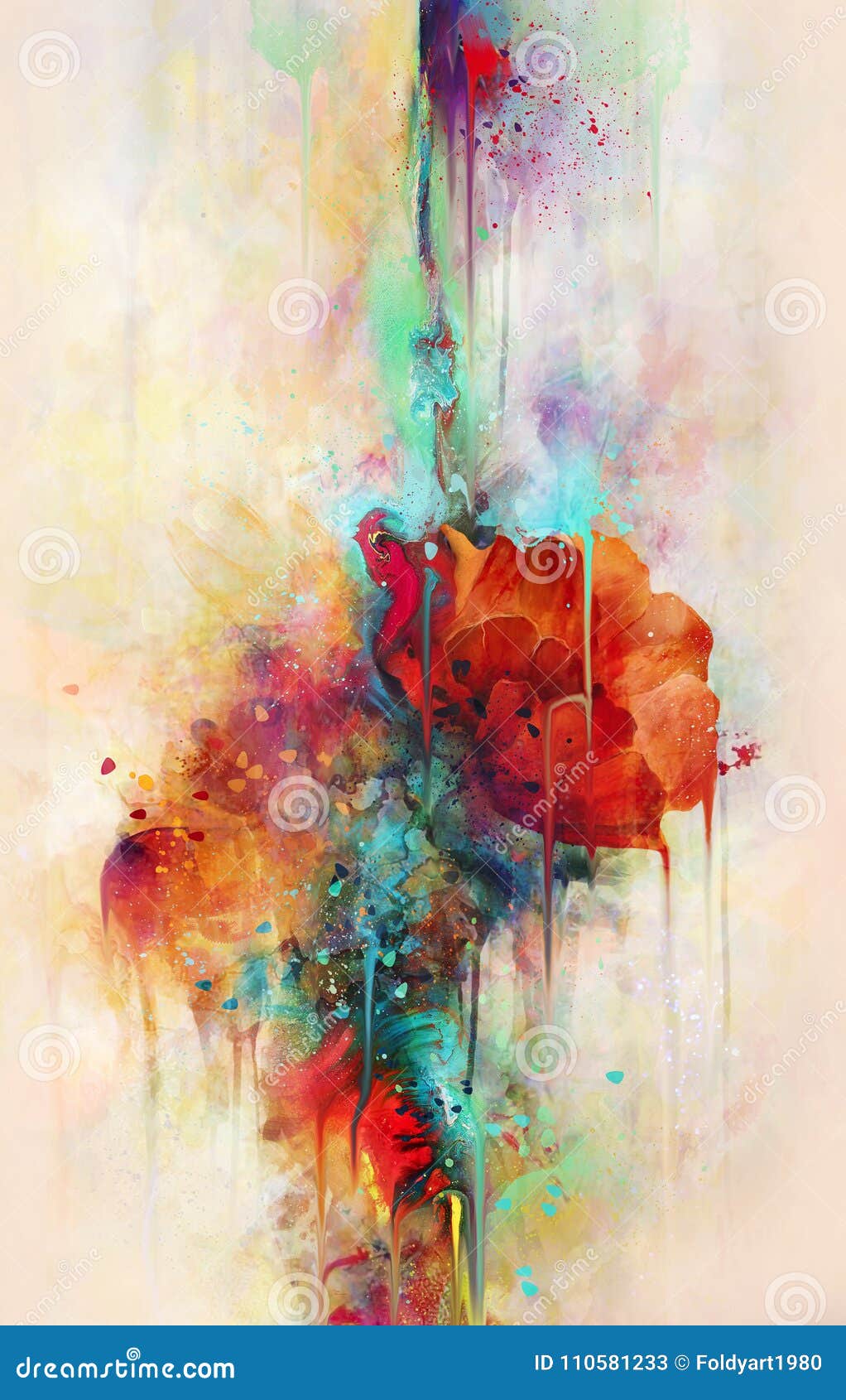 抽象水彩画库存例证. 插画包括有概念, 白兰地酒, 森林, 图象, 抽象