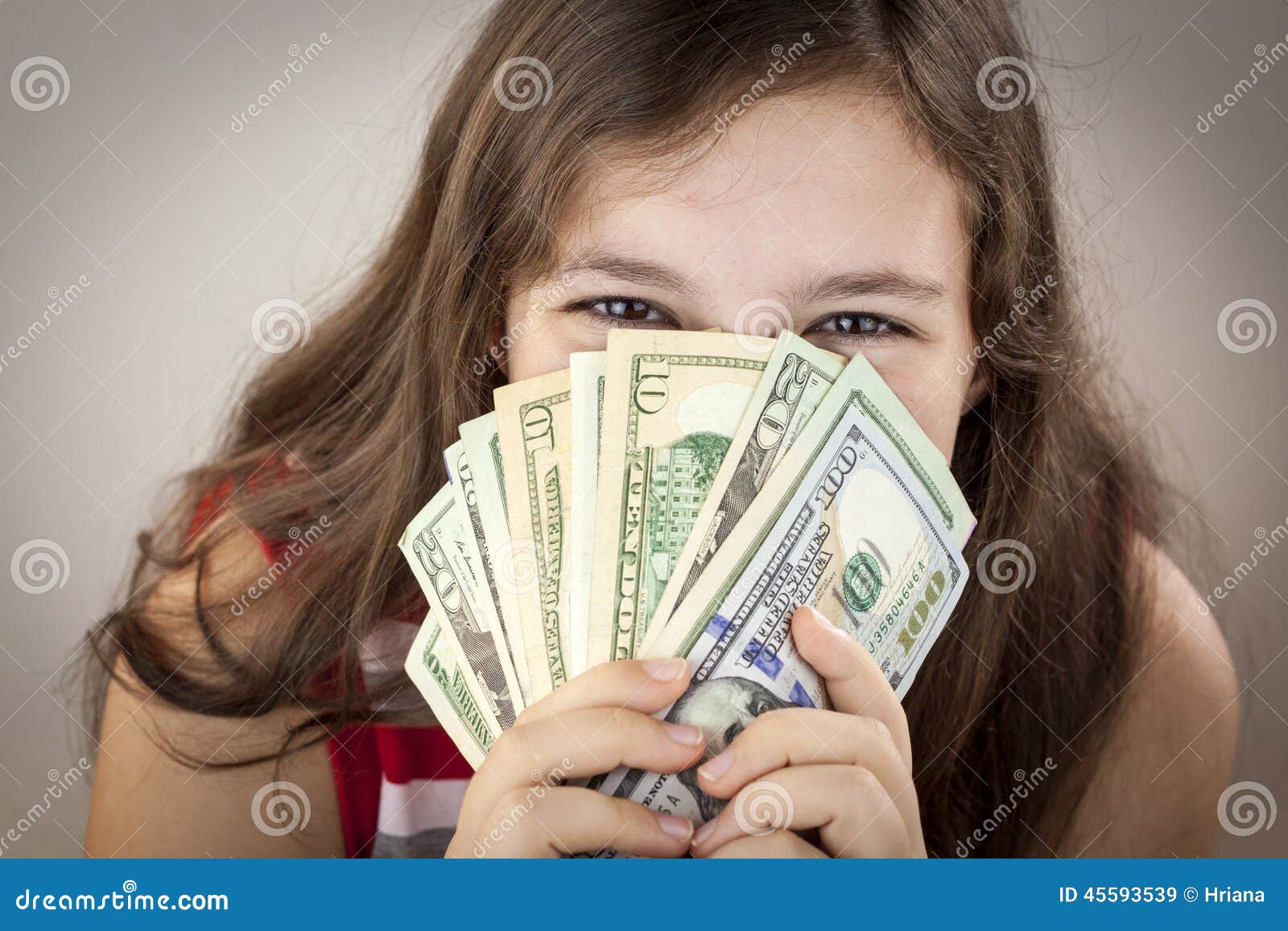 Mulher do dinheiro foto de stock. Imagem de fêmea, contas - 23313226