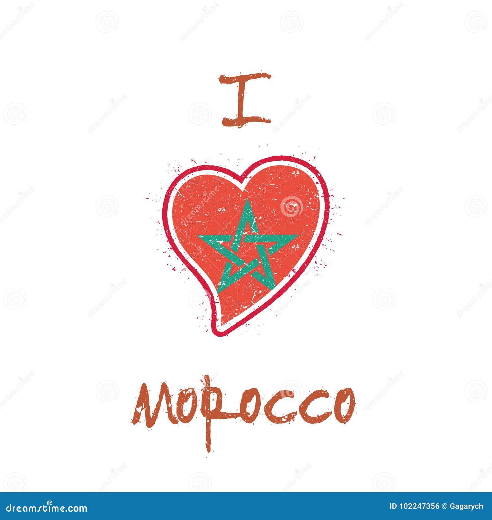 摩洛哥旗子爱国T恤杉设计