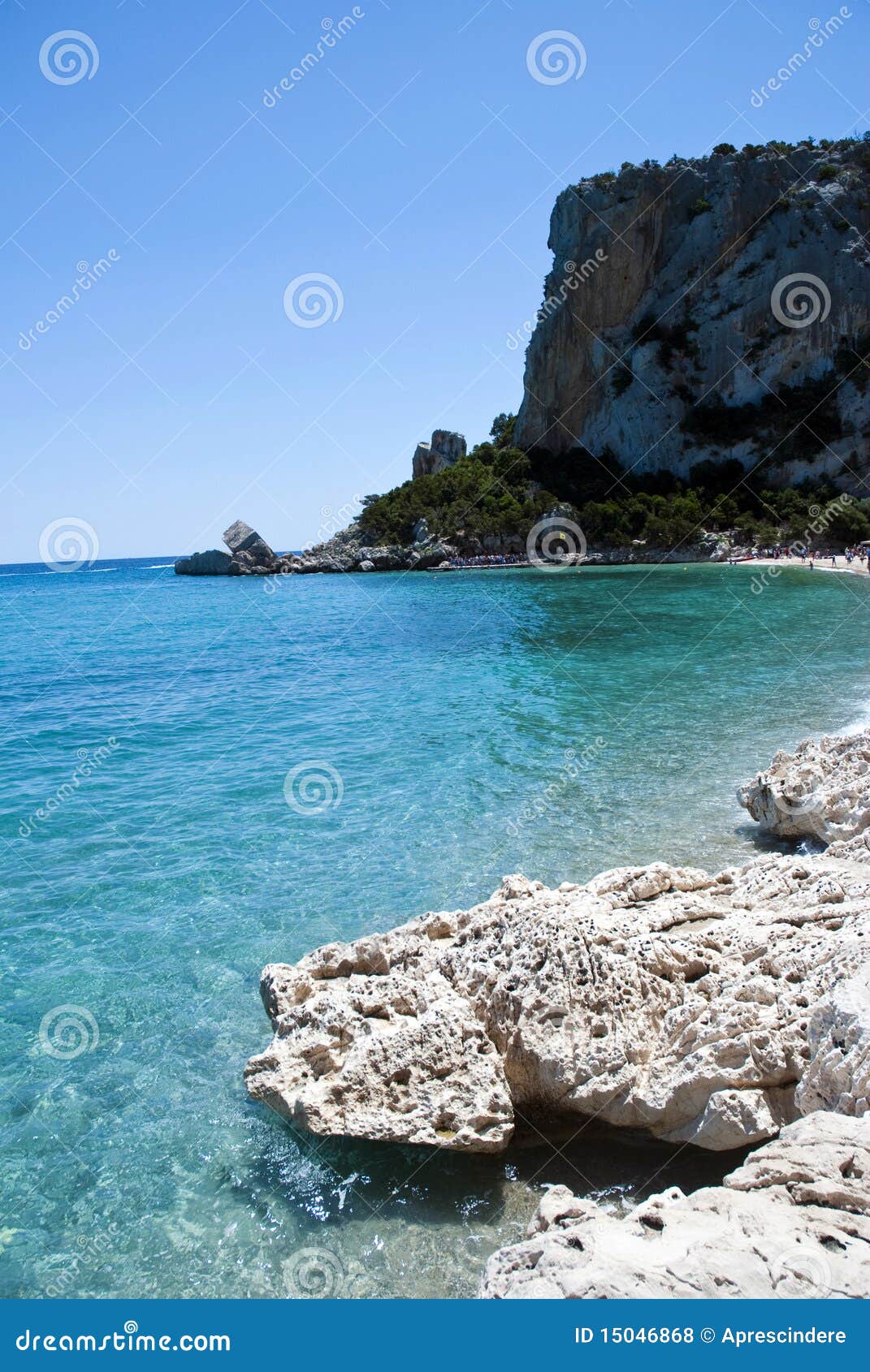 海滩cala意大利月神orosei撒丁岛海运