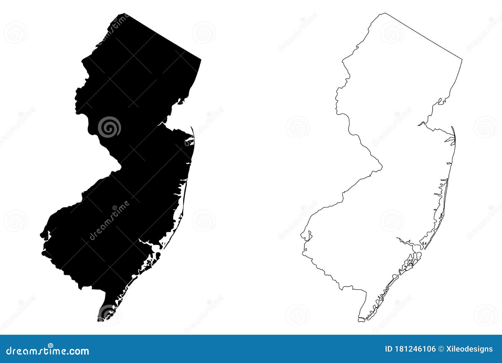 美国地图上的新泽西插画图片素材_ID:386879493-Veer图库