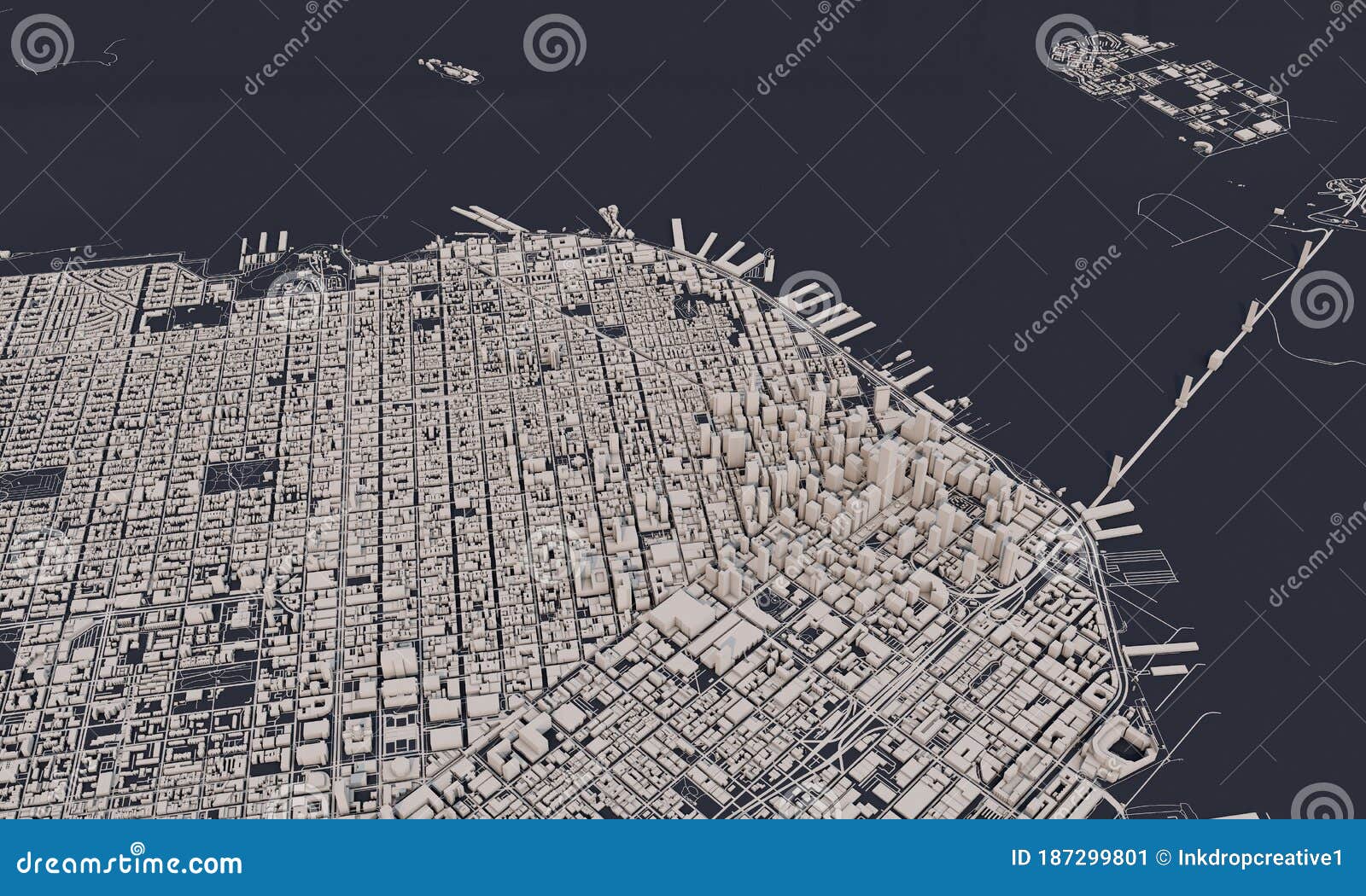 旧金山附近地图：旧金山周边地区和郊区。