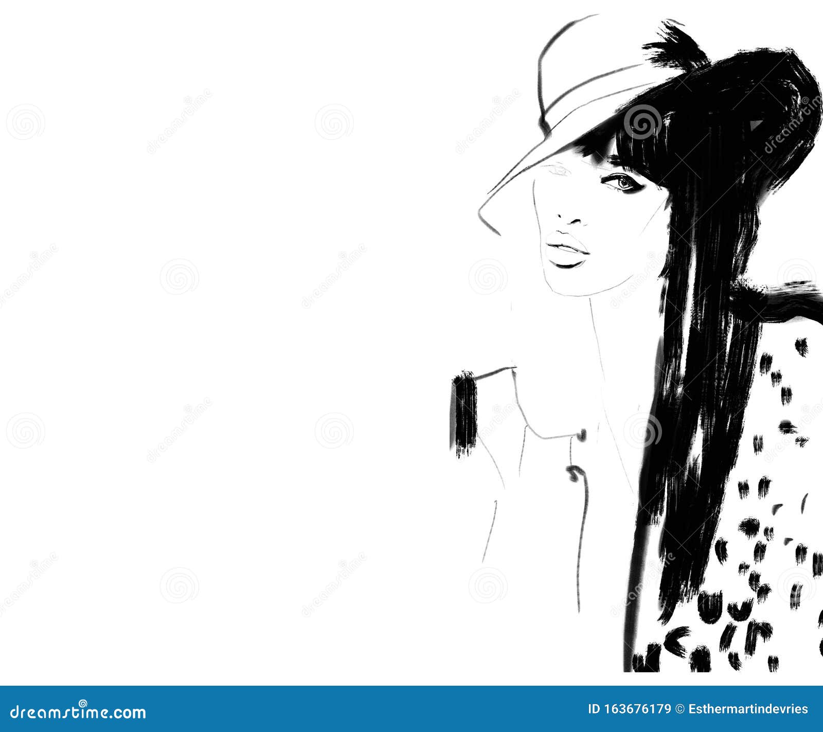 戴帽子的女人|插画|涂鸦/潮流|九年轮 - 原创作品 - 站酷 (ZCOOL)