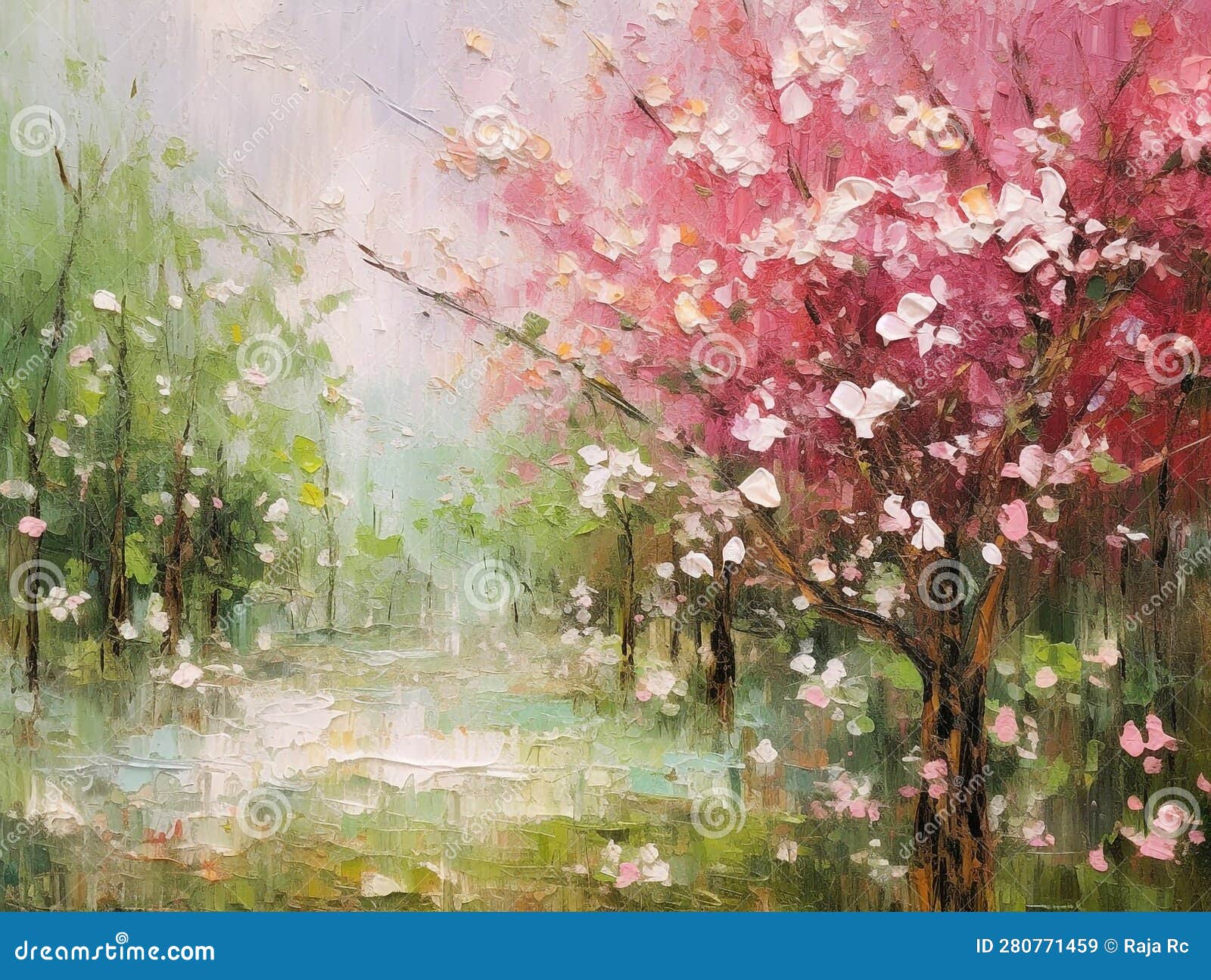 油彩画/F5 春夏自然背景中的油画库存例证. 插画包括有玻色子, 五颜六色, 精华