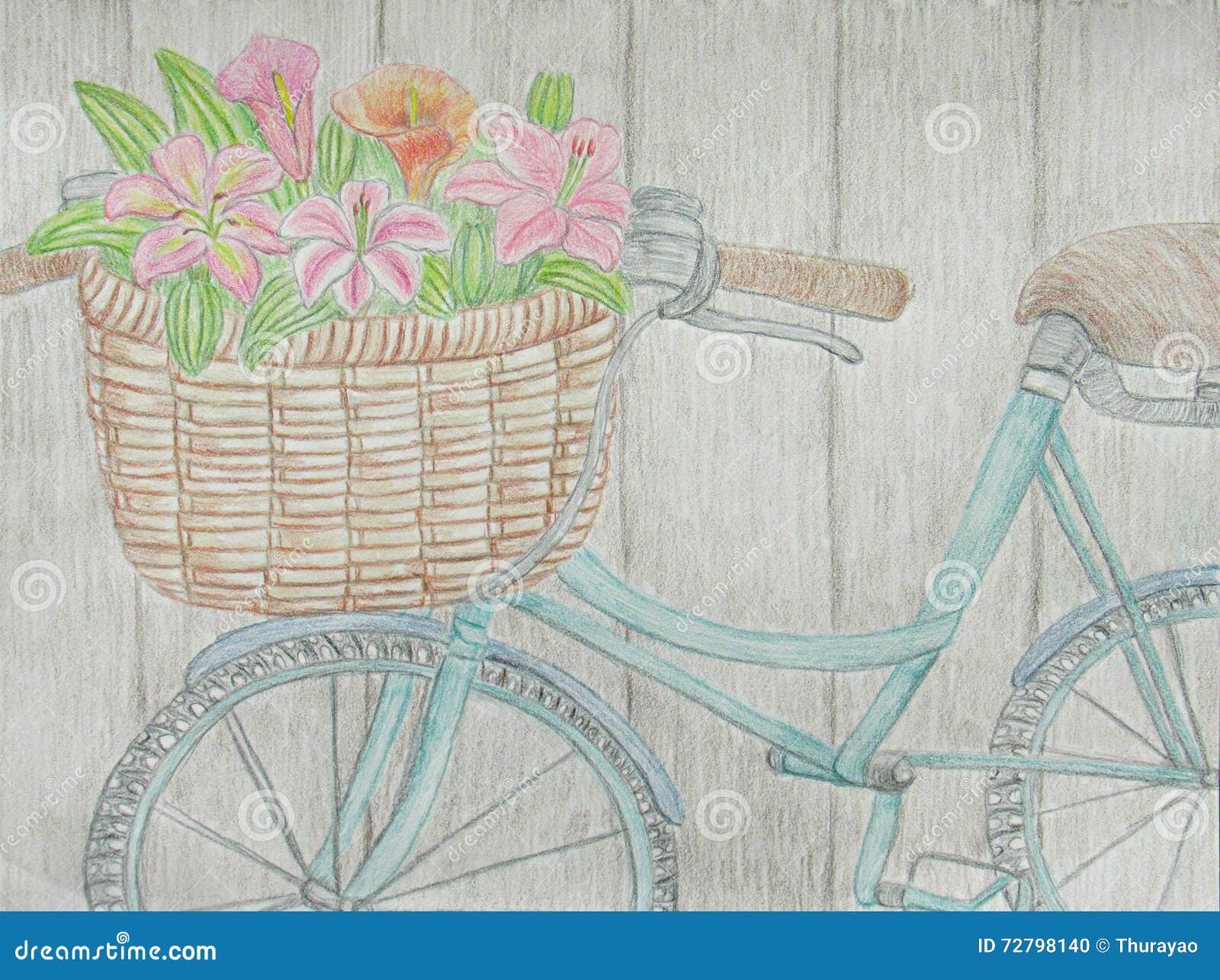 花篮自行车素材-花篮自行车图片-花篮自行车素材图片下载-觅知网
