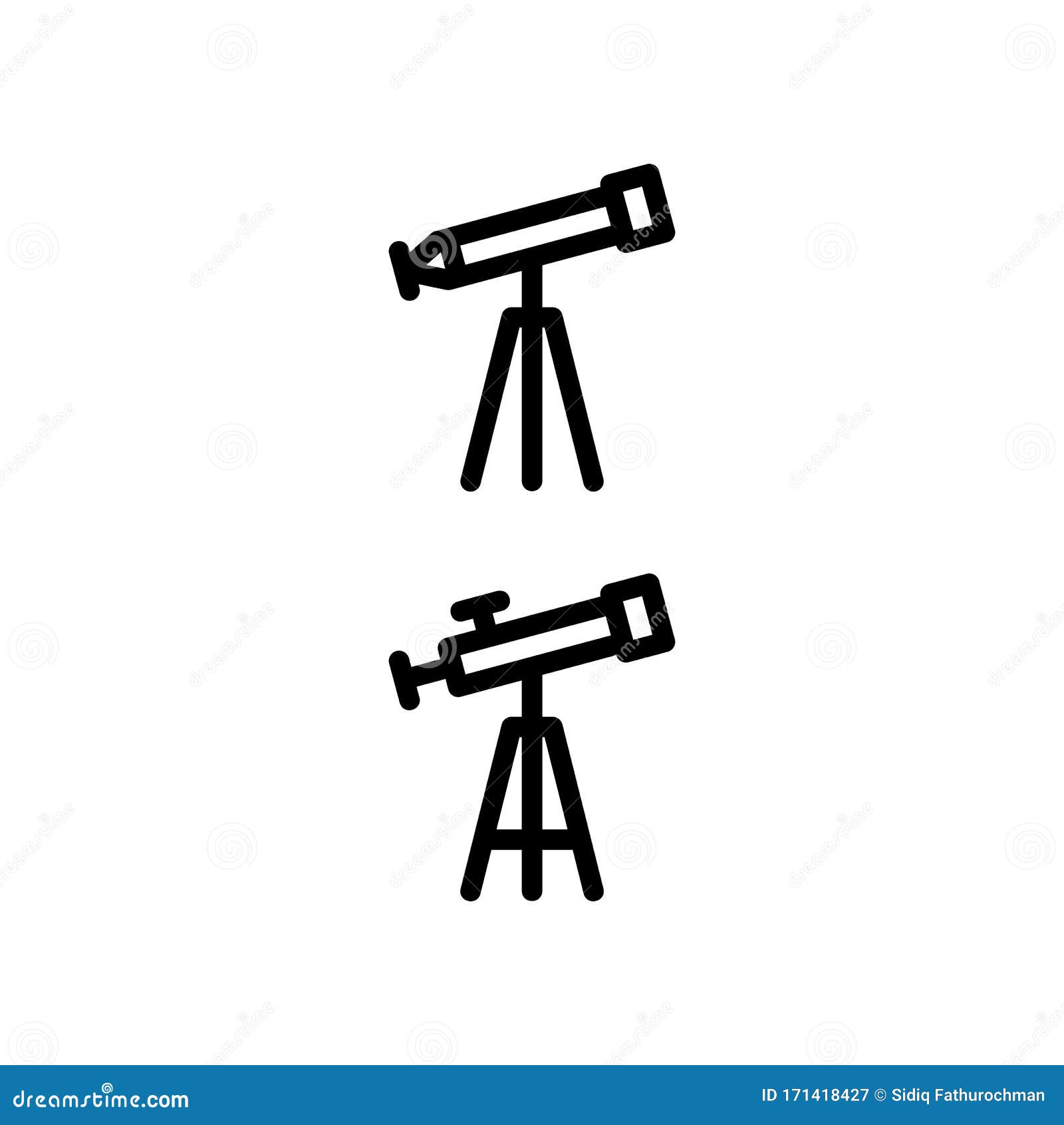 望远镜徽标图标矢量平面设计模板免费下载_ai格式_2000像素_编号37517470-千图