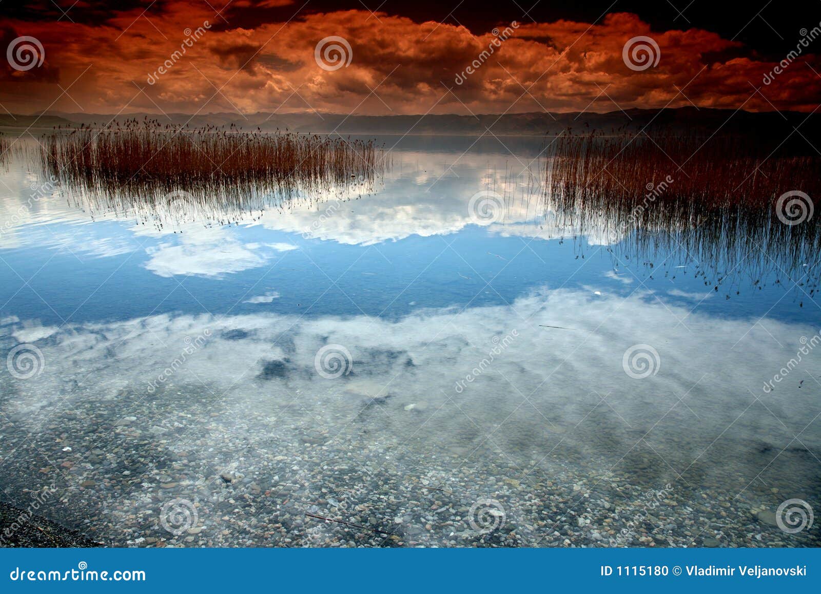 Landscape. 湖马其顿ohrid