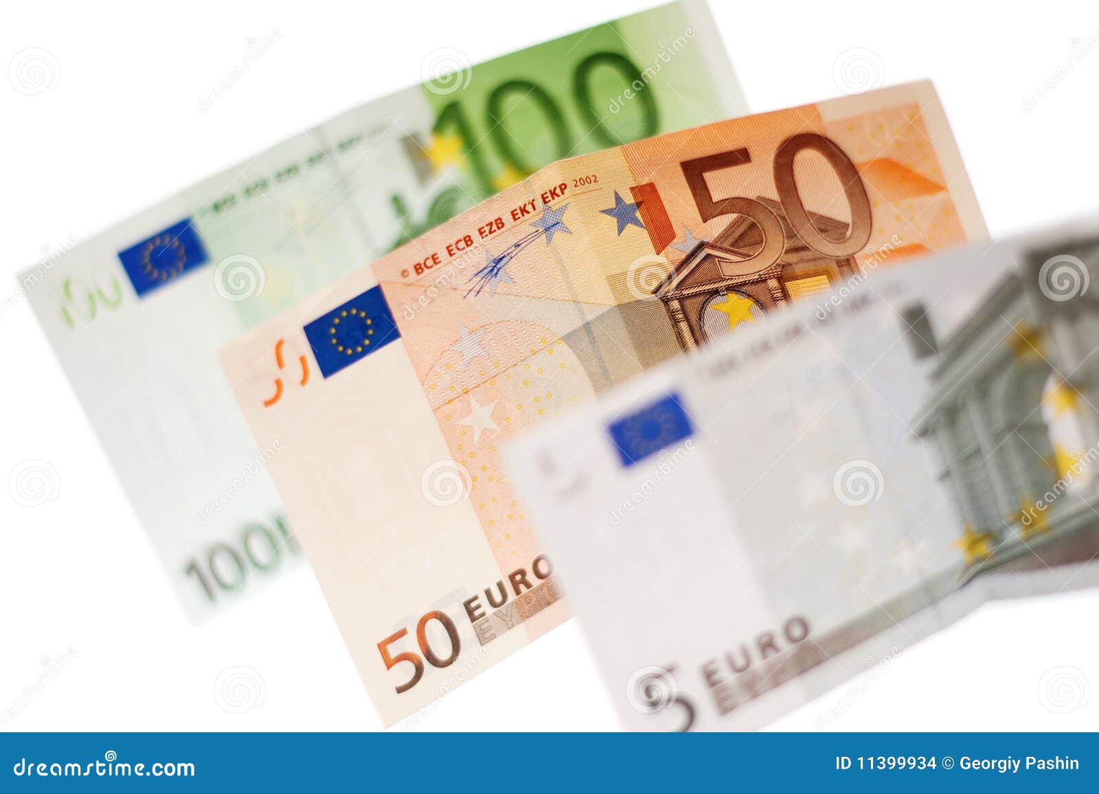 欧洲的钞票. 5 50 100张钞票欧元重点
