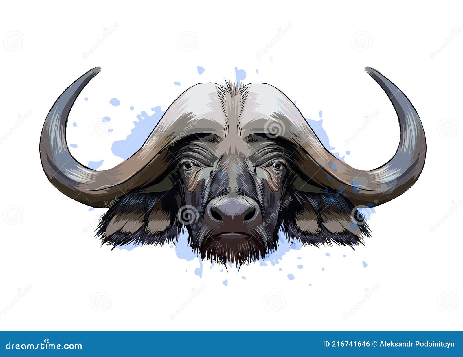 画在地面上的一个水牛身分 向量例证. 插画 包括有 牧群, 绿色, 农田, 家畜, 牧场地, 通风, 向量 - 144027182