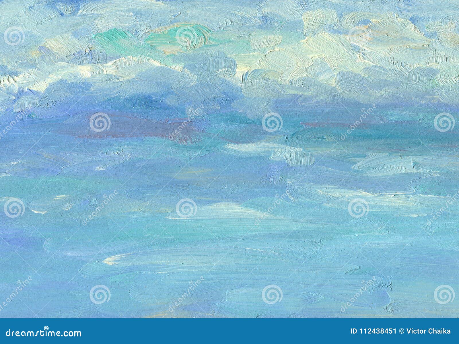 粗犷的油画笔触纹理。大海和天空库存例证. 插画包括有抽象, 粗砺, 环境