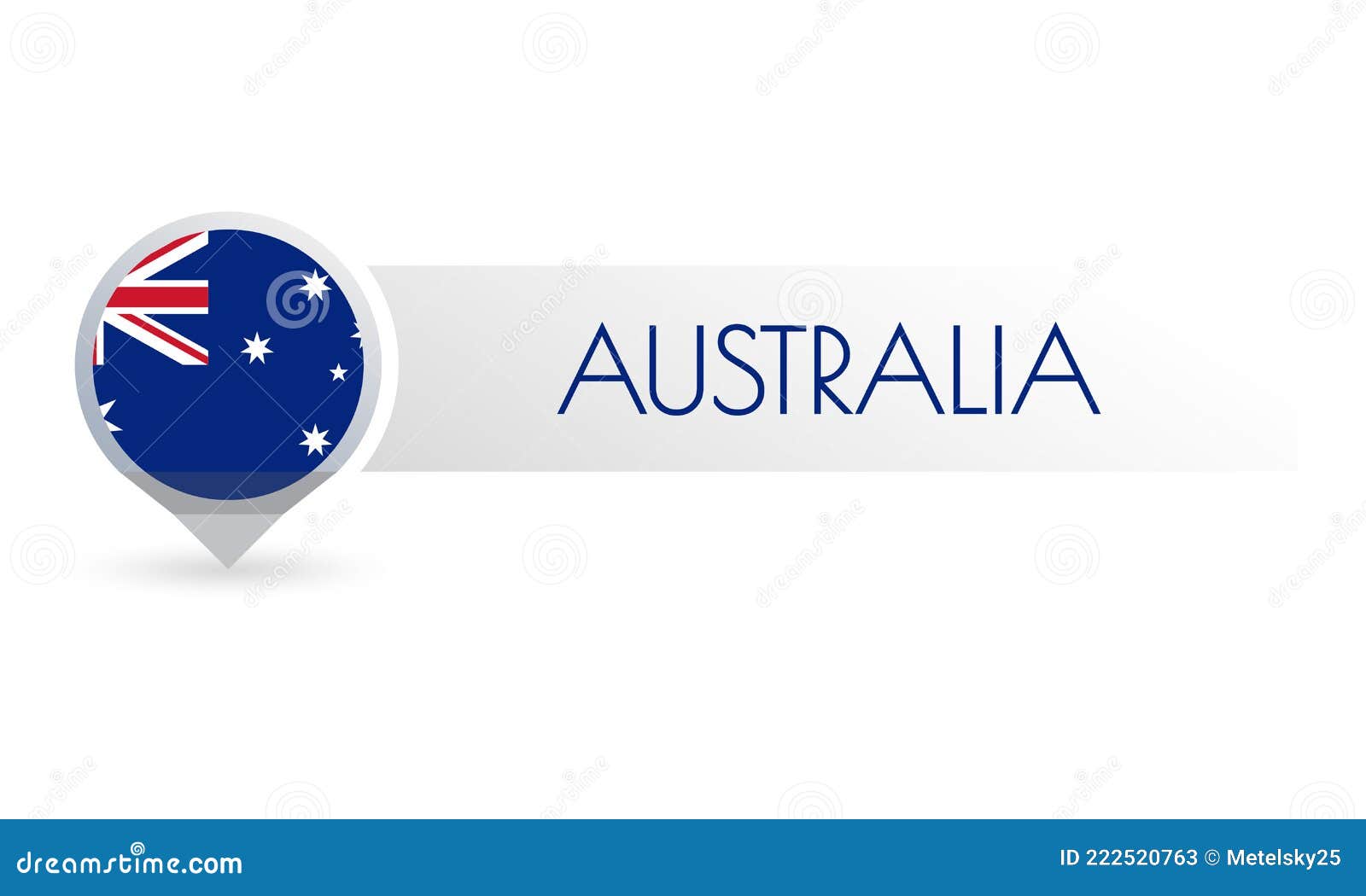 澳大利亚国旗3d针图标 向量例证. 插画 包括有 确定, 大洋洲, 国家, 平面, 图象, 行程, 地标 - 262221885