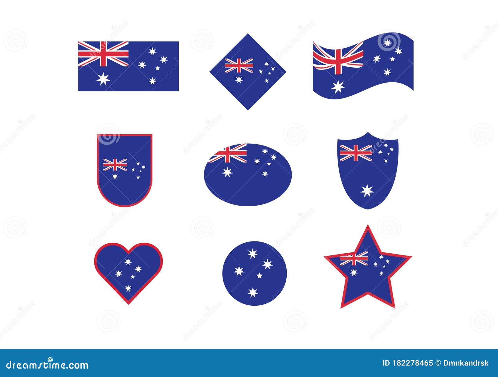 澳大利亚国旗插画图片素材_ID:432609572-Veer图库