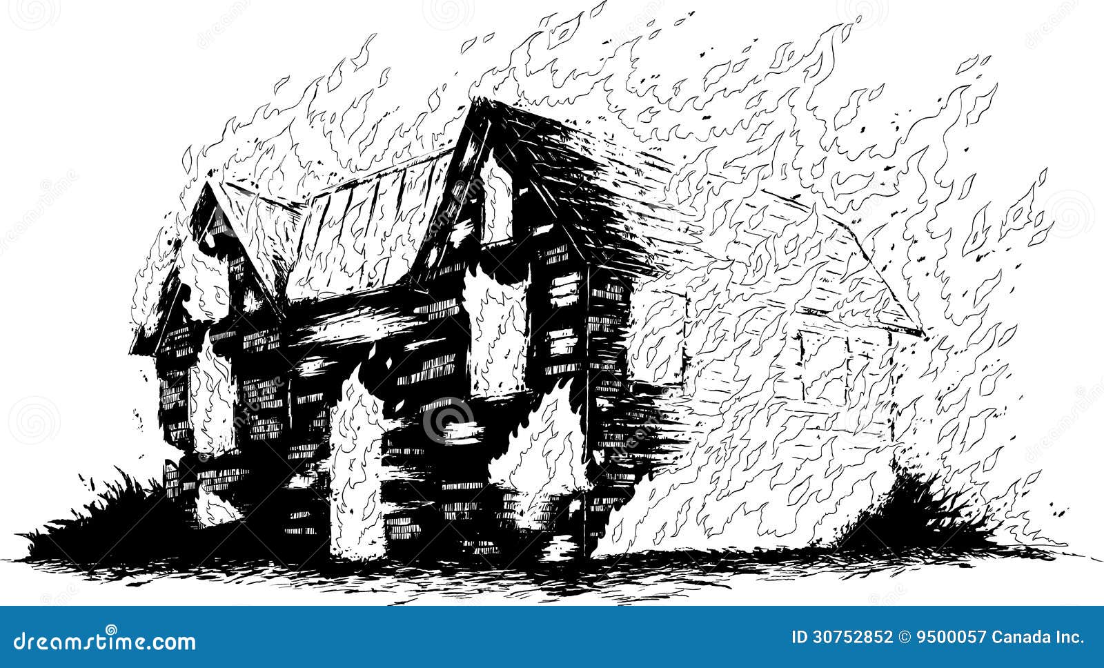 燃烧的房子|插画|概念设定|画画的小羔羊 - 原创作品 - 站酷 (ZCOOL)