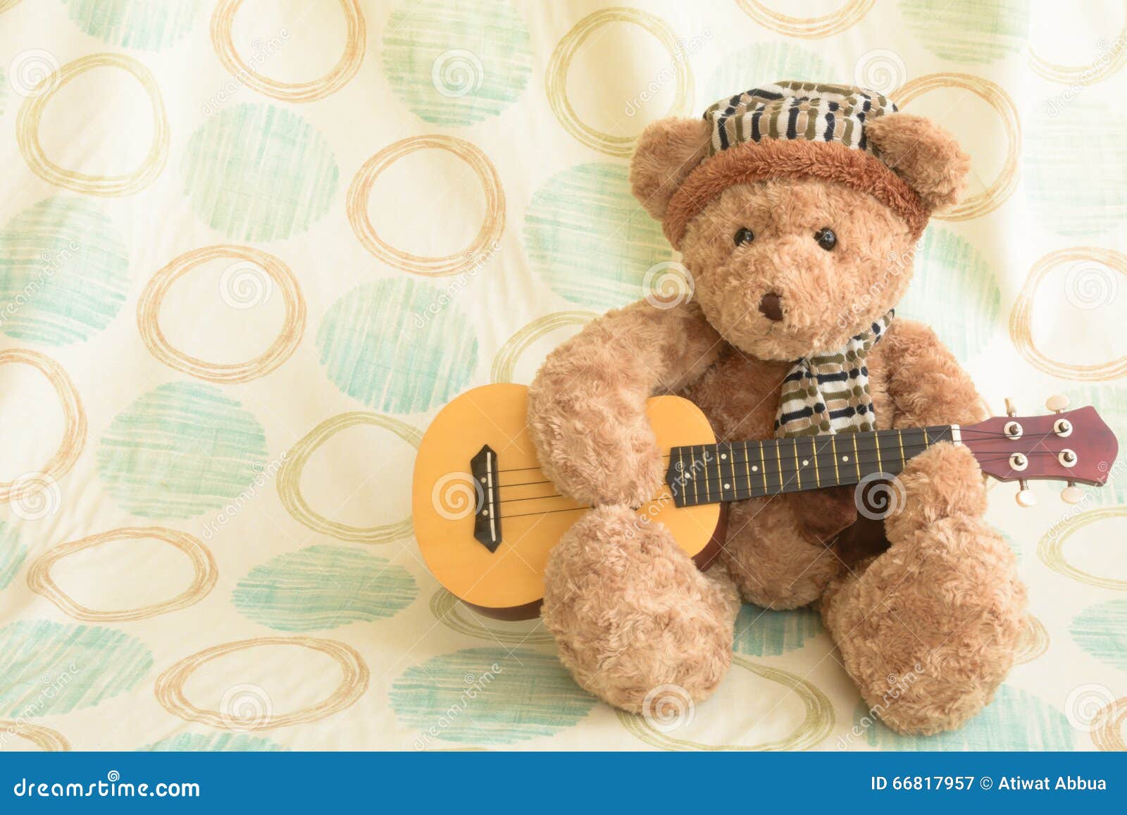 彈吉他的可愛小熊, 動物, 吉他, 樂器素材圖案，PSD和PNG圖片免費下載