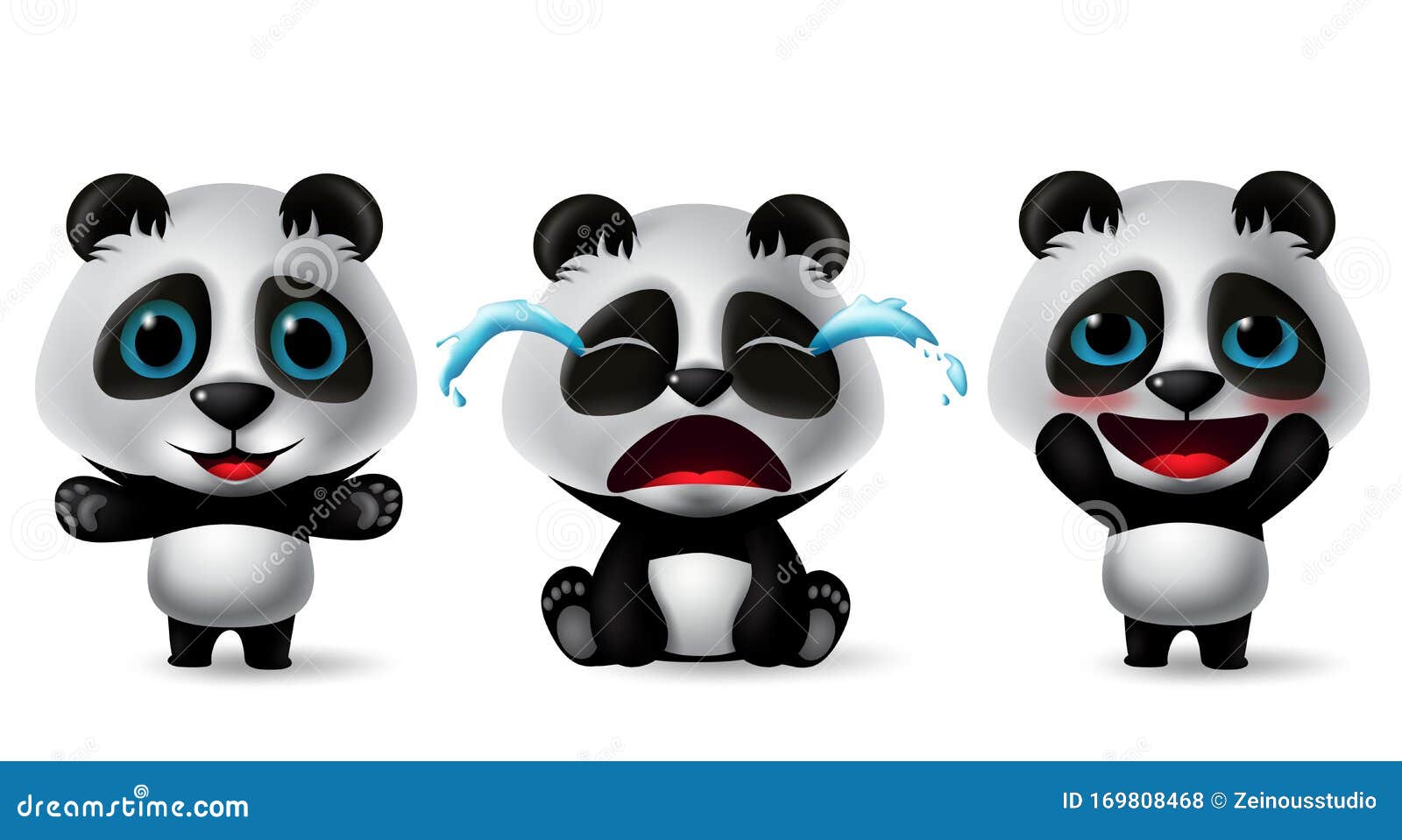 沙雕熊猫头：我哭的很大声表情_斗图表情 – 表情包制作
