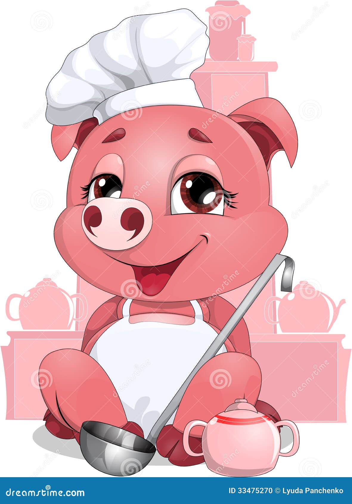 与厨师帽子的猪 向量例证. 插画 包括有 吉祥人, 饮料, 野餐, 字符, 理发店, 食物, 动画片, 绘画 - 72947175