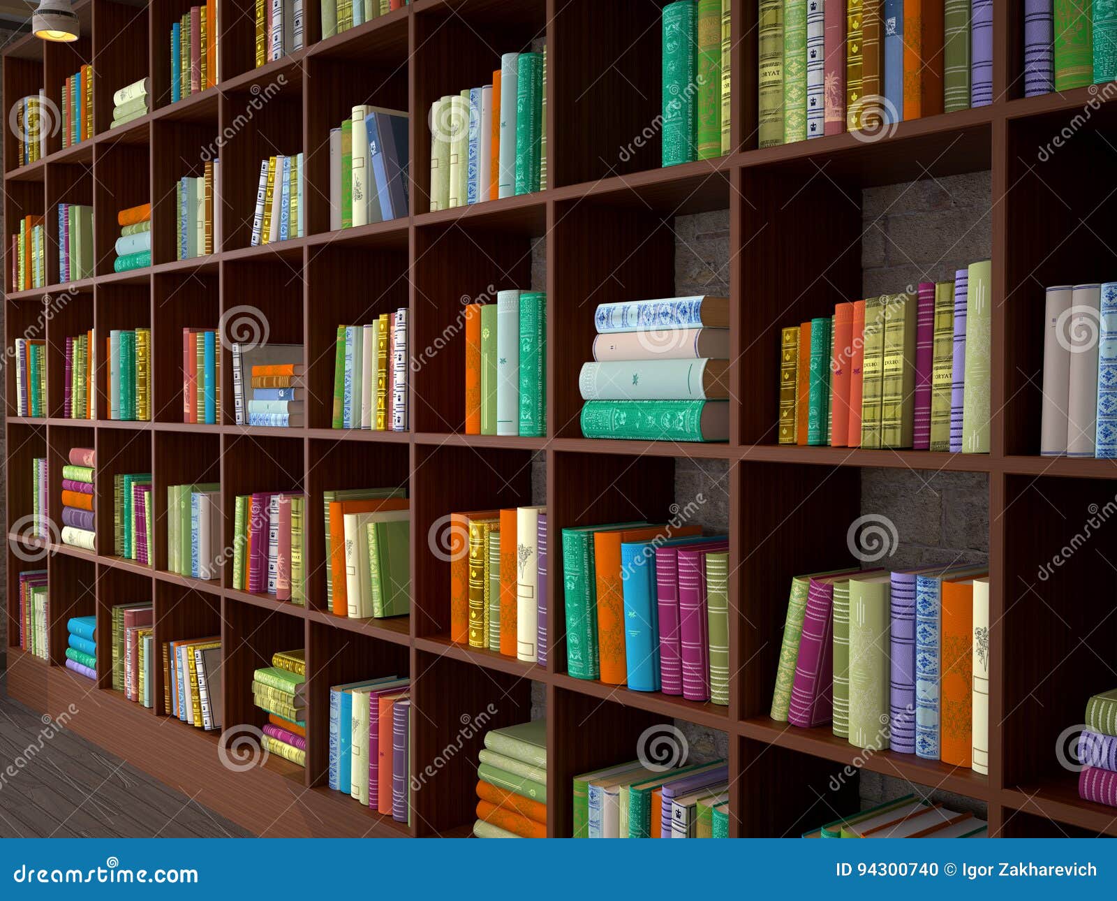 用不同的书的木机架 图书馆 库存例证. 插画 包括有 公共, 不同, 命令, 收集, 五颜六色, 存档, 教育 94300740