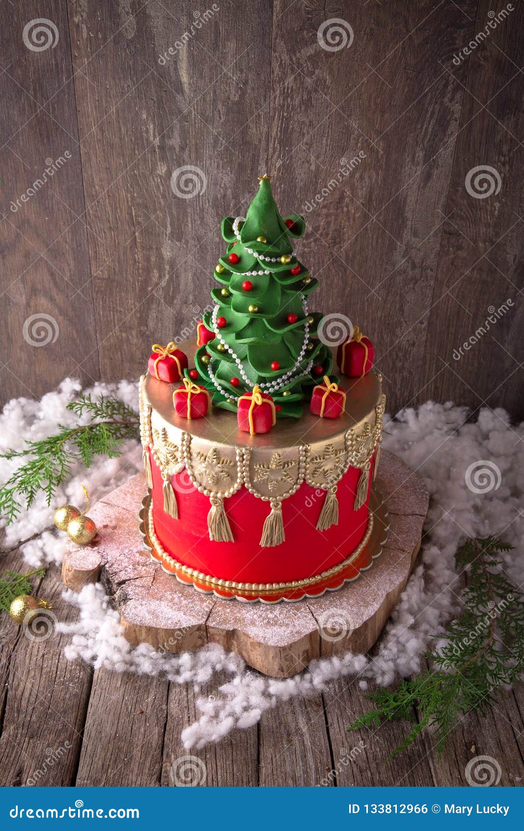 圣诞节最具有代表性的超萌蛋糕——圣诞树根蛋糕