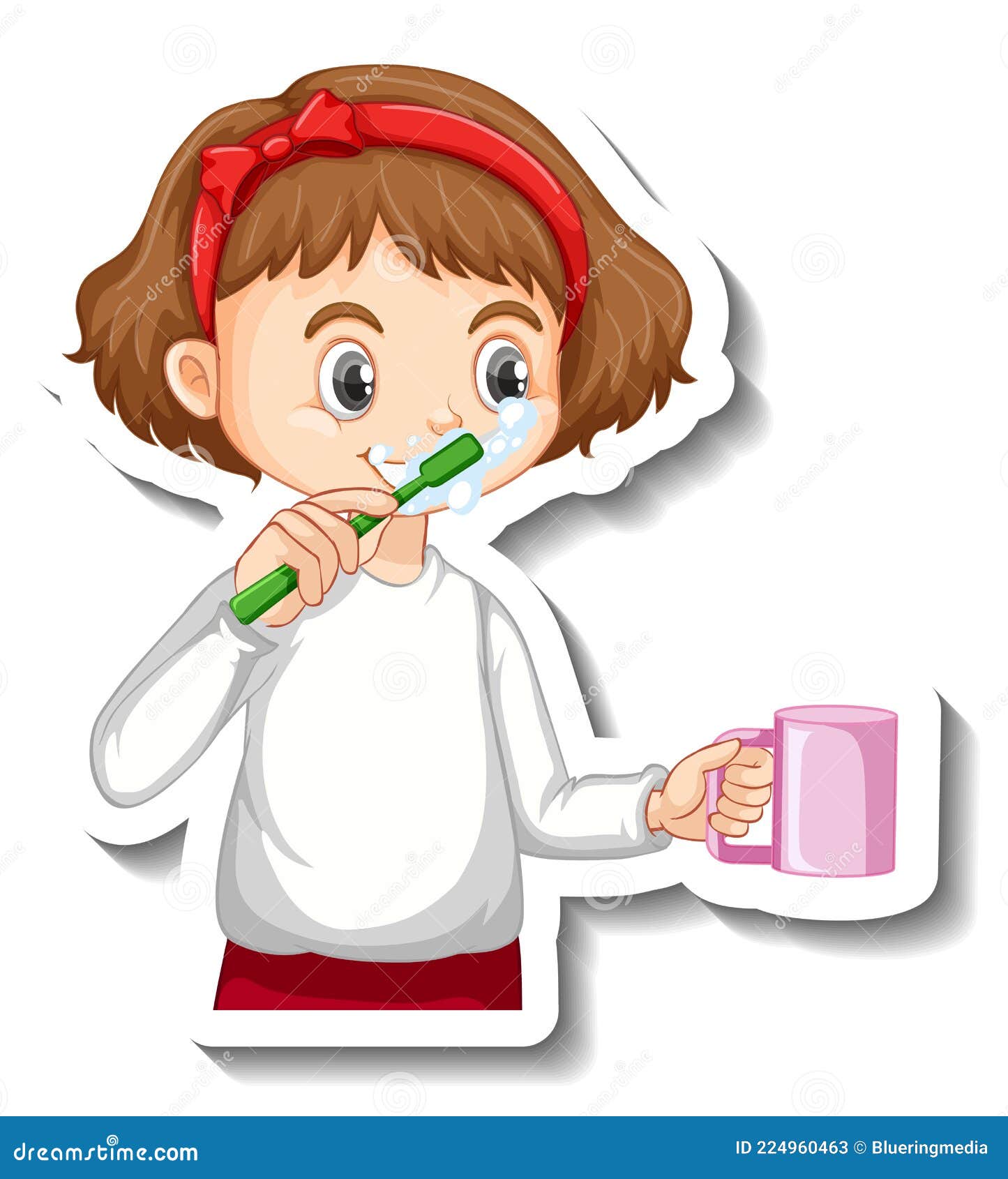 卡通儿童刷牙背景设计图__动漫人物_动漫动画_设计图库_昵图网nipic.com