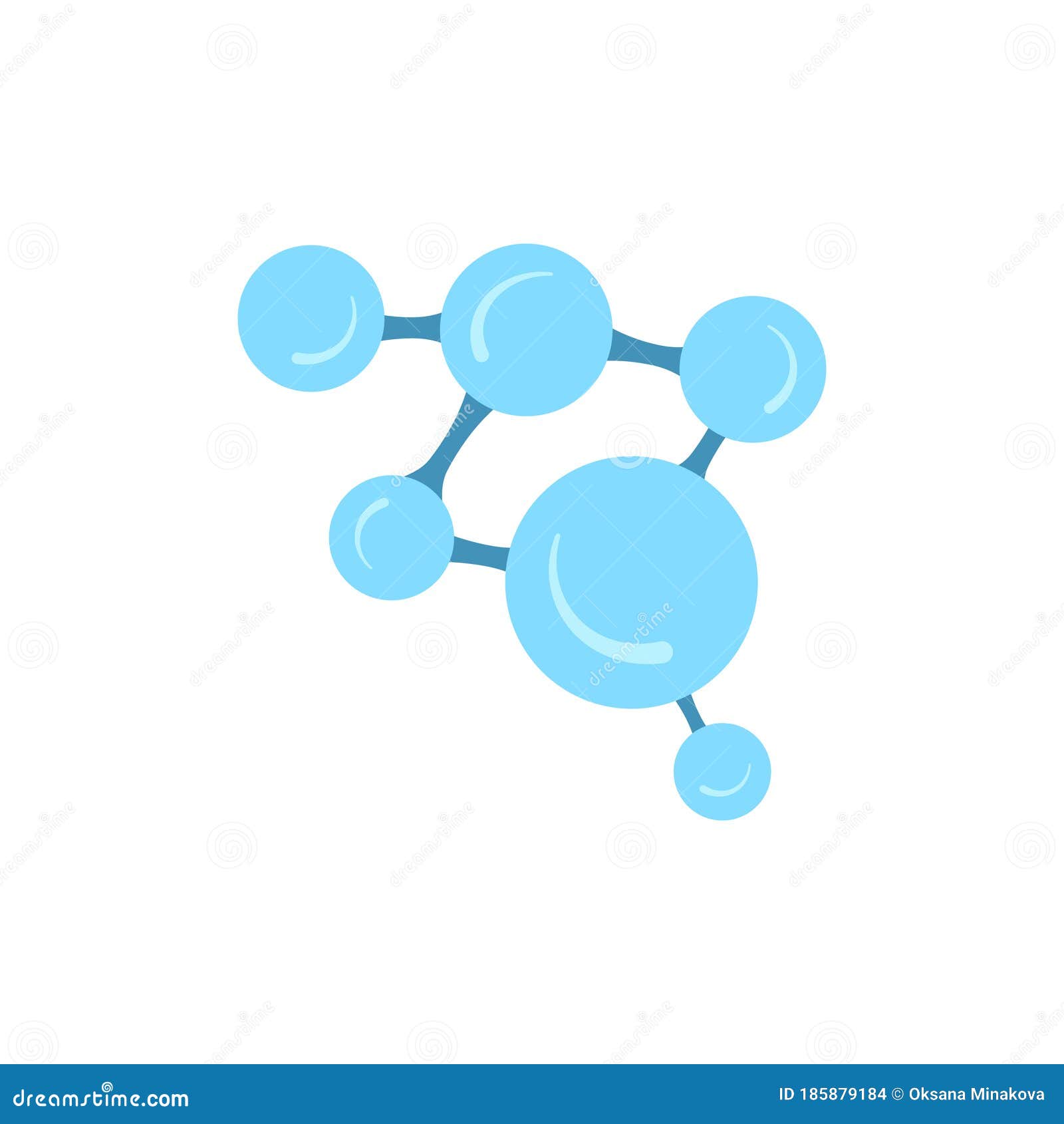 白色背景上突显的分子模型图标原子组,化学化合物,物理,有机化学