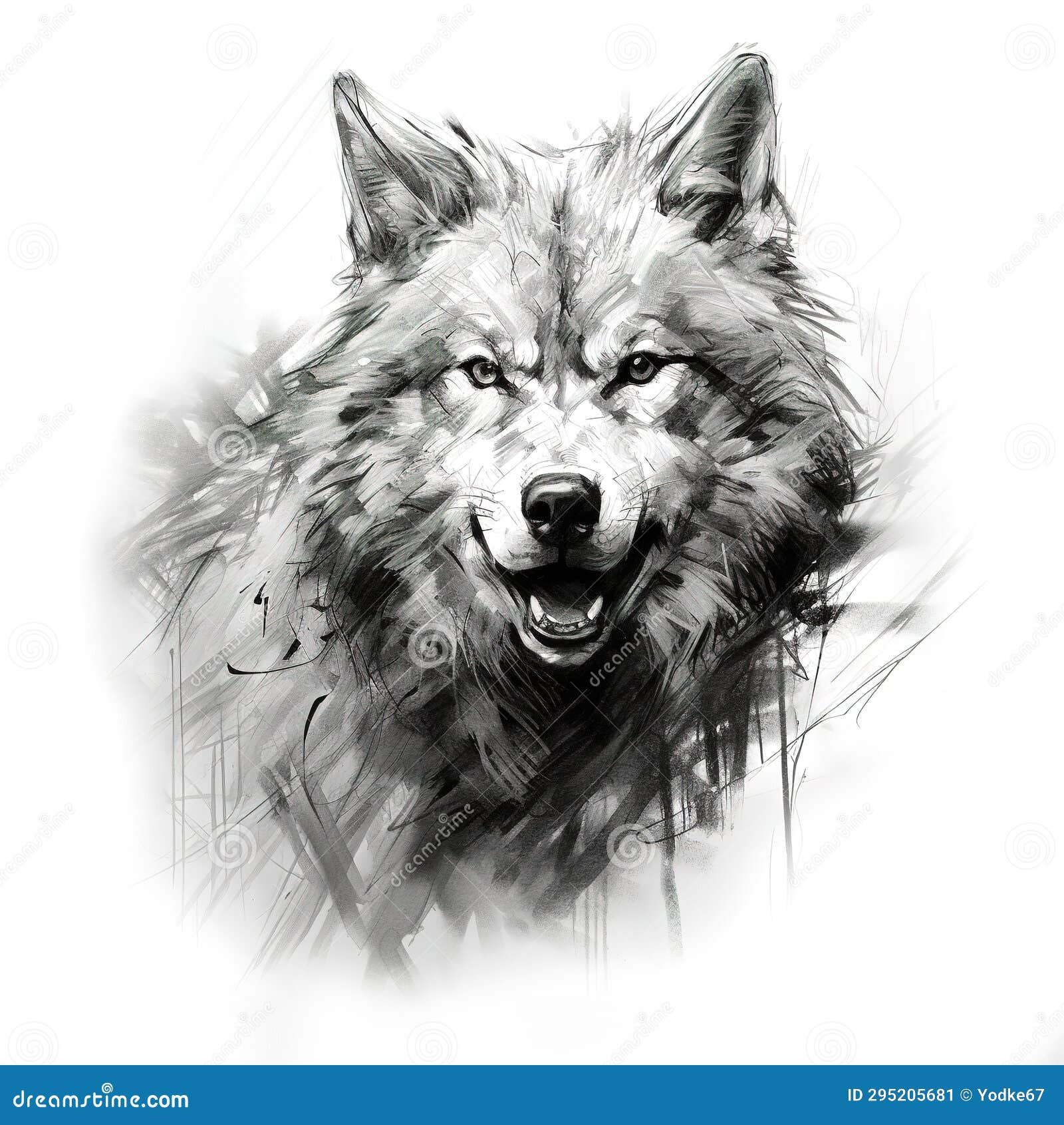 狼，绘|纯艺术|版画|马行彩铅art - 原创作品 - 站酷 (ZCOOL)