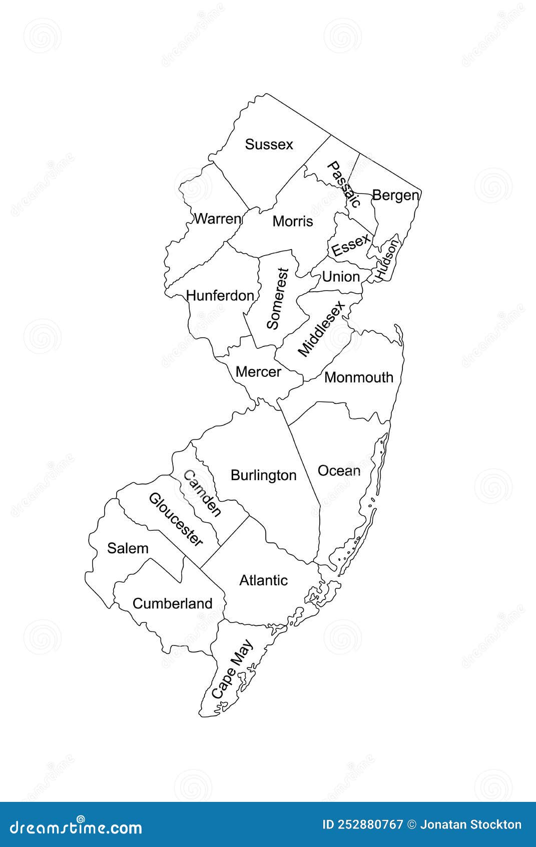 新泽西州美国地图 向量例证. 插画 包括有 官员, 地区, 国家（地区）, 新建, 国家, 泽西, 形状 - 220165079