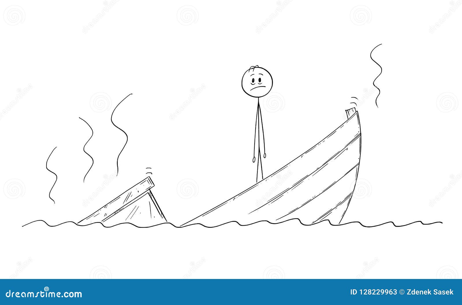 站立政客的动画片压下在挥动俄罗斯联邦或俄罗斯的旗子的下沉的小船 向量例证 - 插画 包括有 银行家, 领导: 128249578