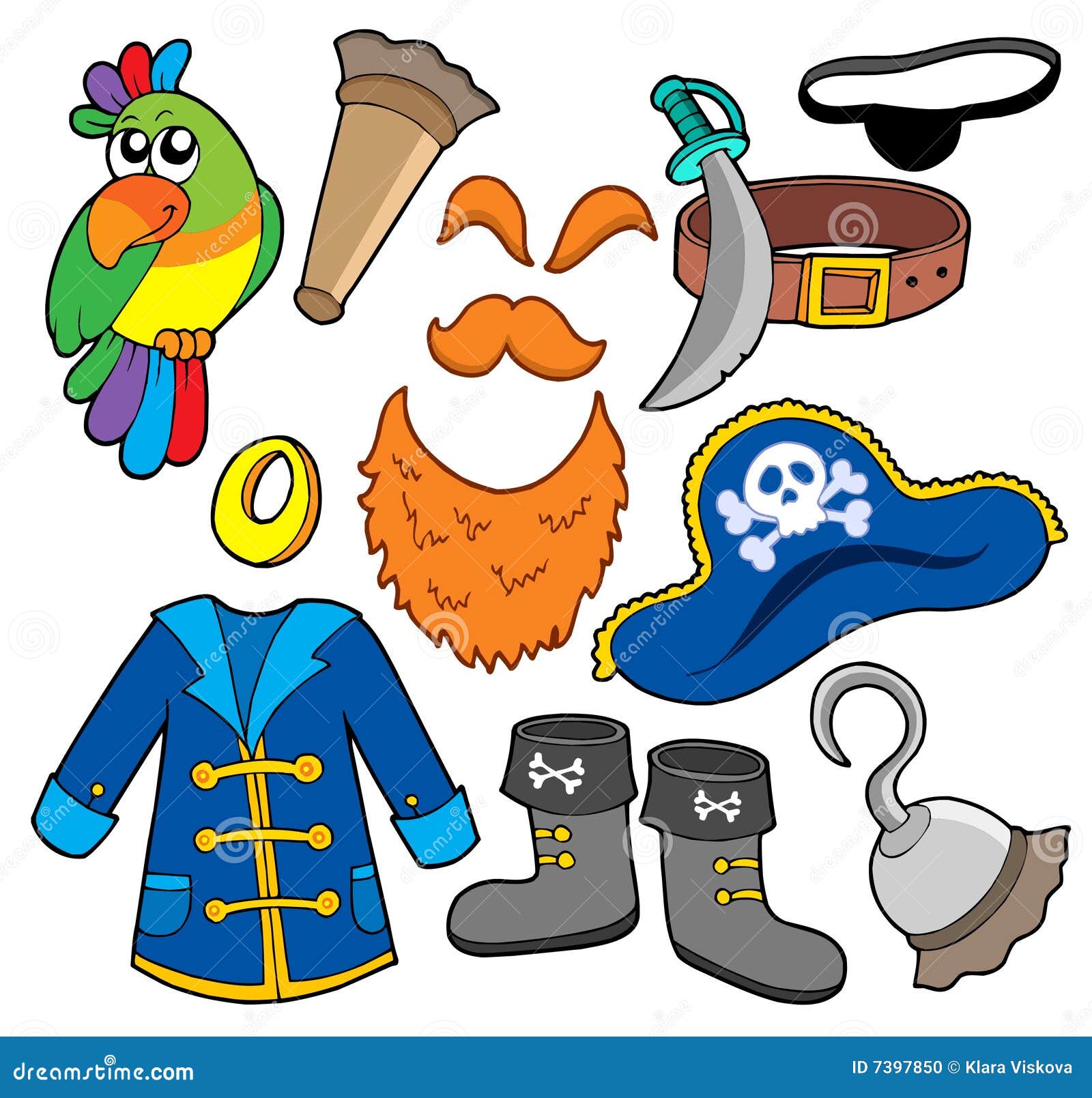 穿着海盗戏服的可爱儿童卡通片 向量例证. 插画 包括有 逗人喜爱, 幻想, 庆祝, 子项, 字符, 服装 - 206472783