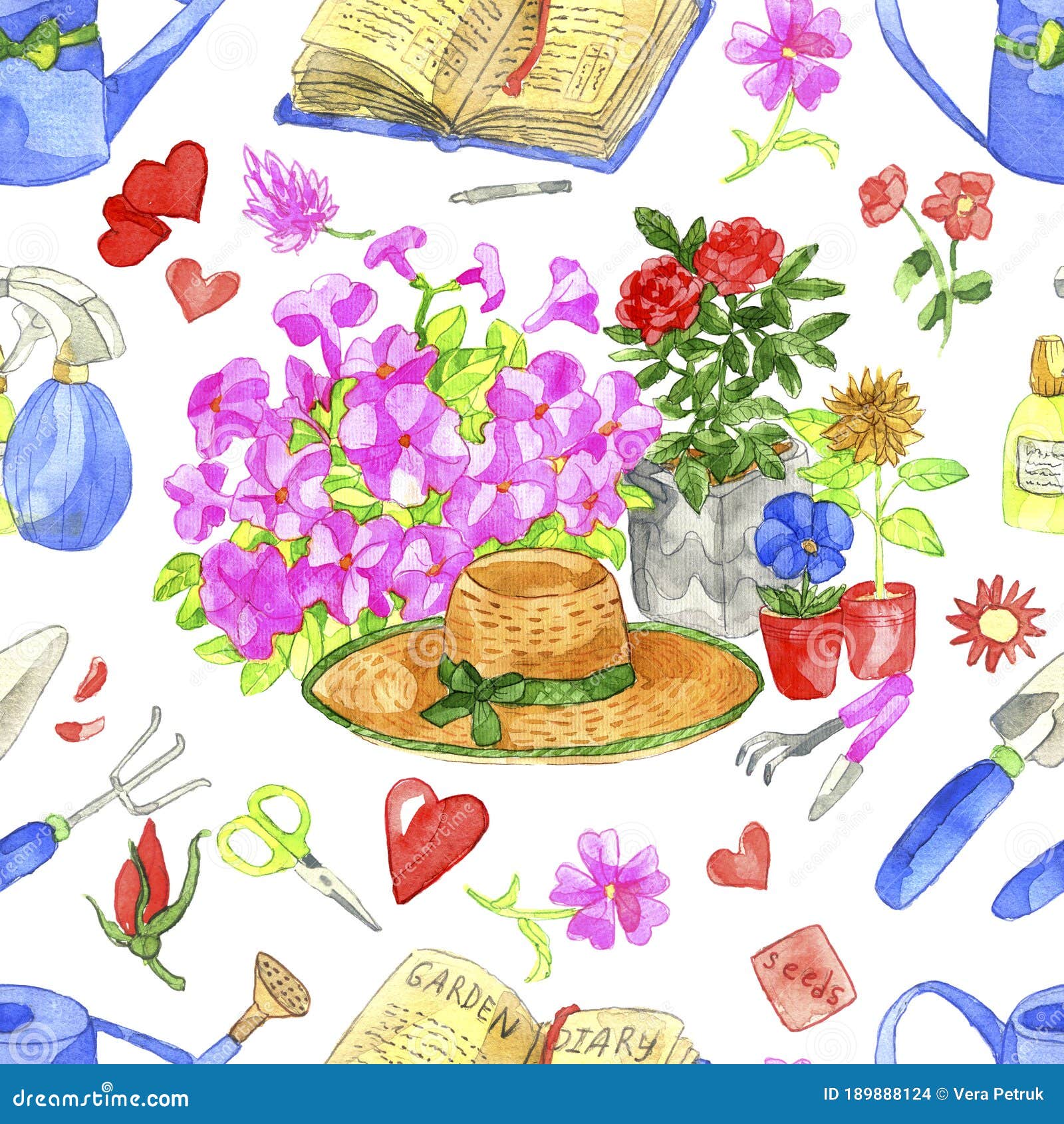 手绘水彩花草植物装饰图片素材-编号29367216-图行天下